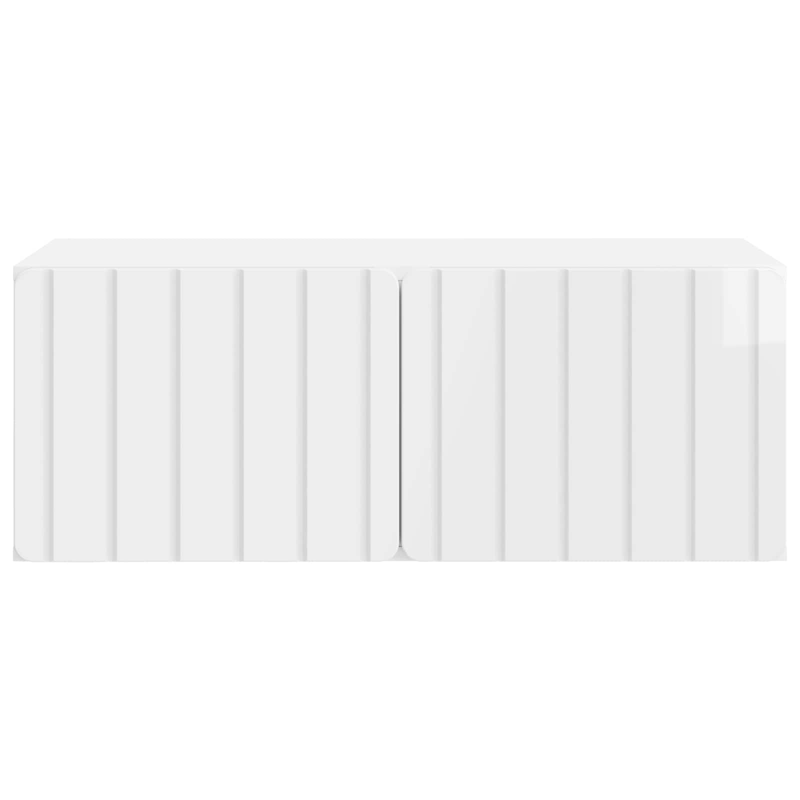Meuble TV mural Montage mural Blanc brillant 78,5 x 41 x 30 cm - XIOS