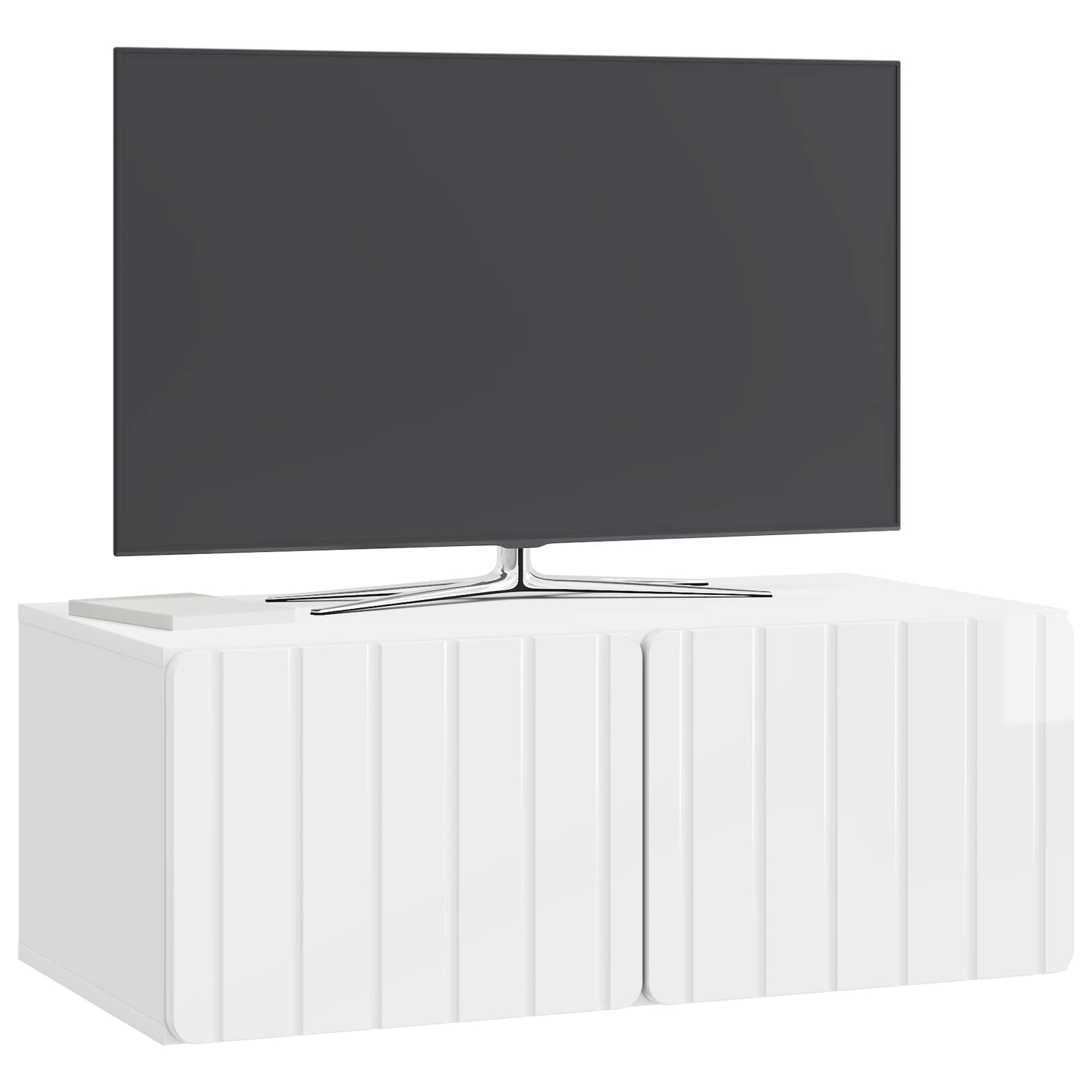 Meuble TV mural Montage mural Blanc brillant 78,5 x 41 x 30 cm - XIOS