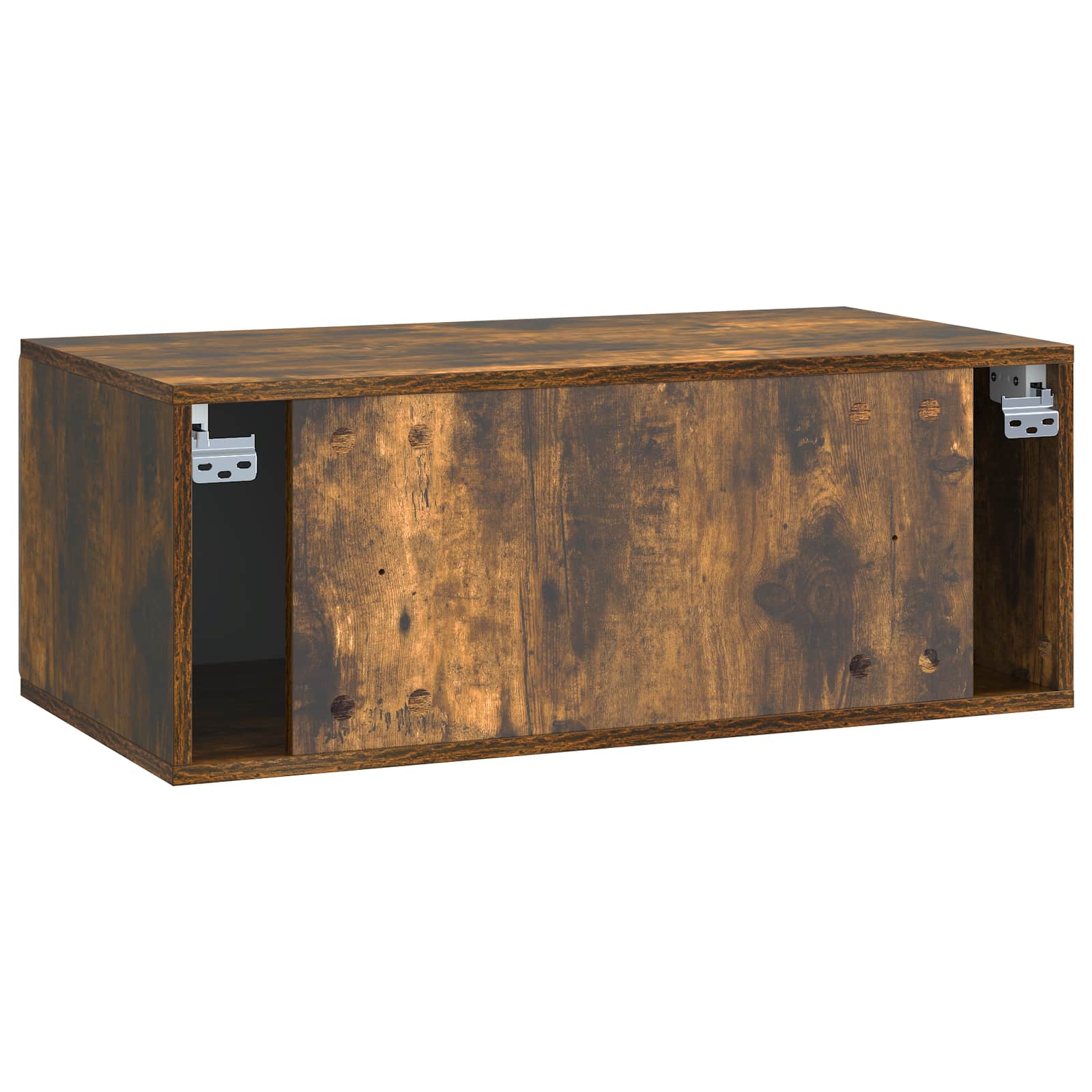 Meuble TV mural Chêne fumé 78,5 x 41 x 30 cm Bois d'ingénierie - XIOS