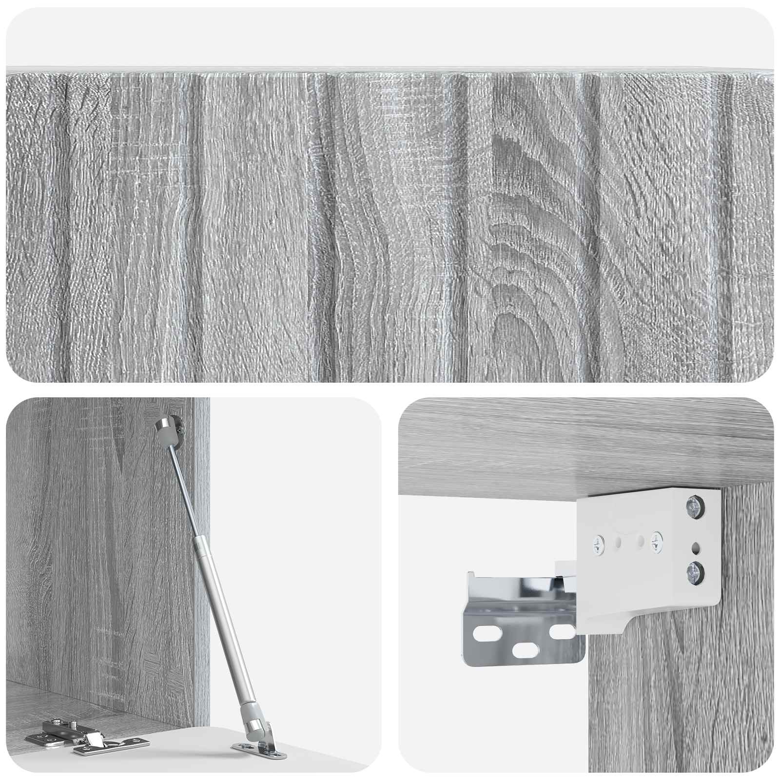 Meuble TV mural Sonoma gris 78,5 x 41 x 30 cm Bois d'ingénierie - XIOS