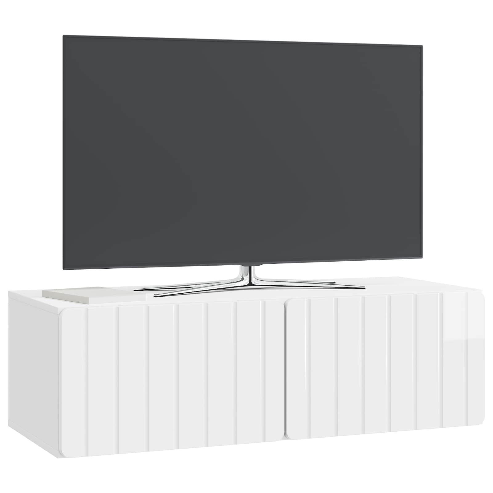 Meuble TV mural Montage mural Blanc brillant 98 x 41 x 30 cm - XIOS