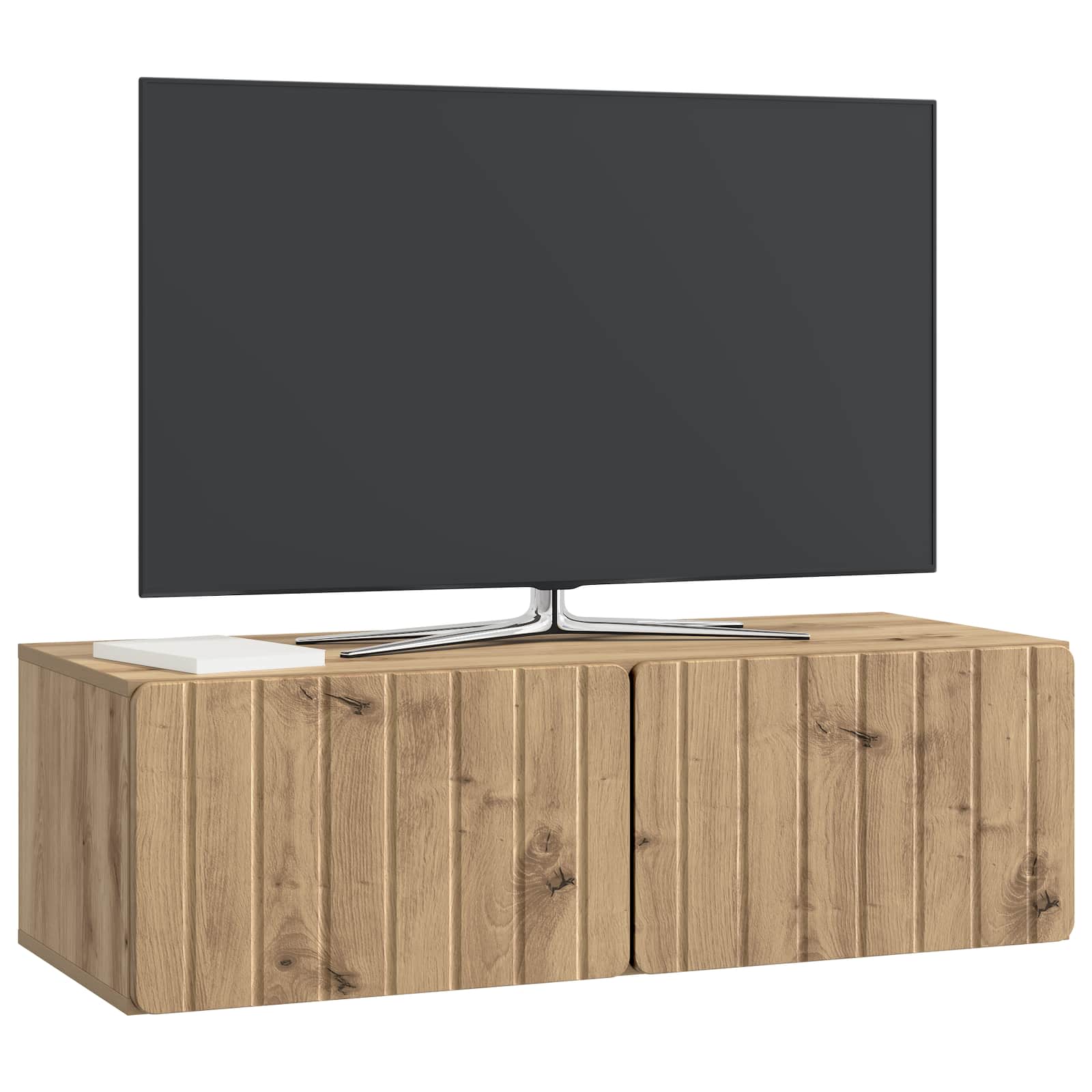 Meuble TV mural Montage mural Chêne artisanal 98 x 41 x 30 cm - XIOS