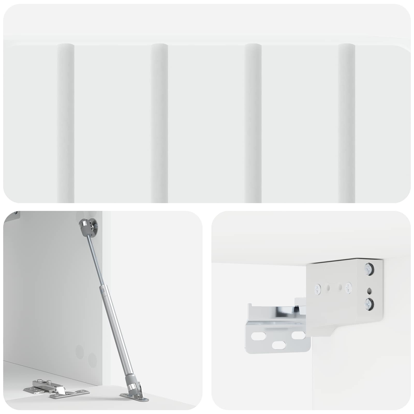 Meuble TV mural 59,5 x 31 x 30 cm Blanc Bois d'ingénierie - XIOS
