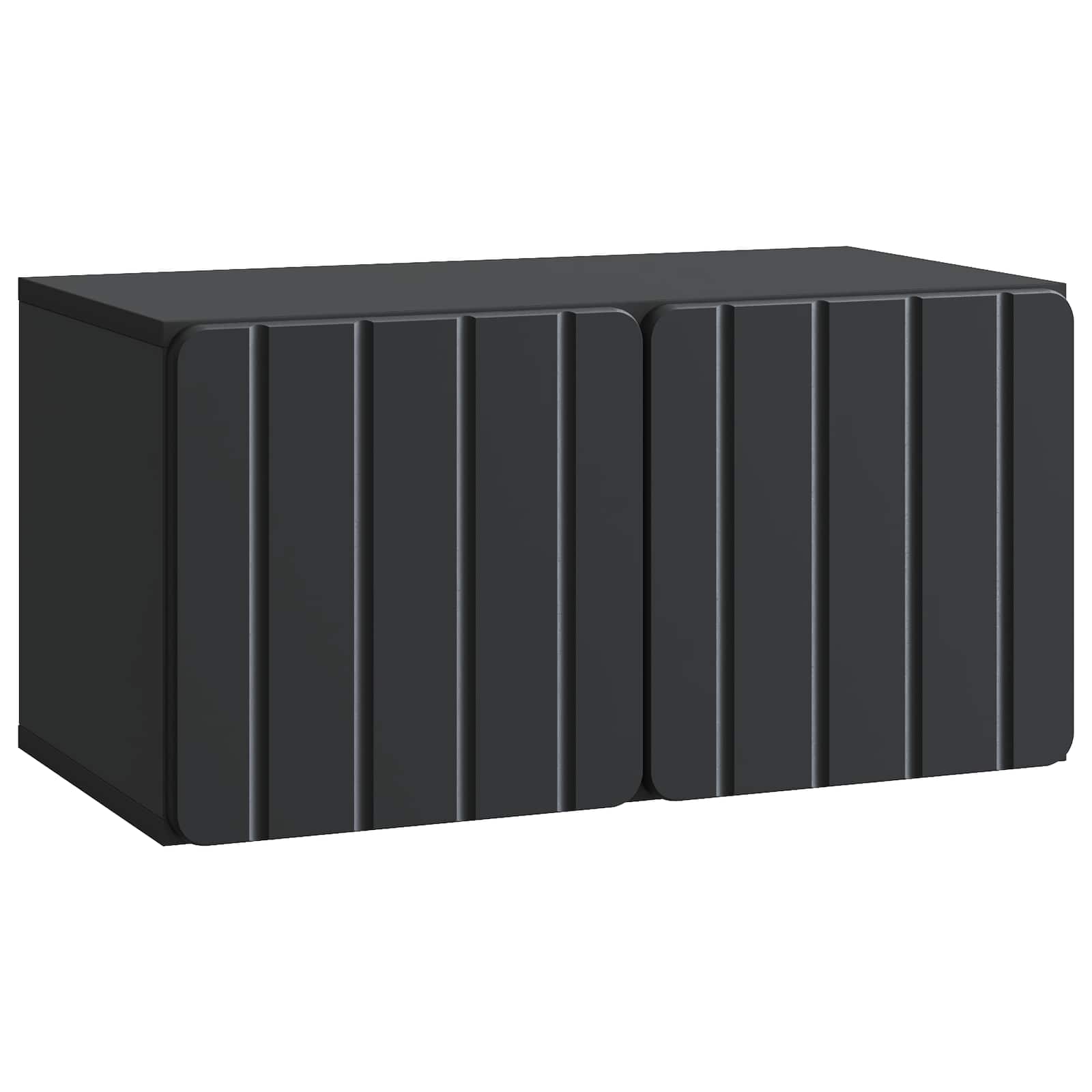 Meuble TV mural 59,5 x 31 x 30 cm Noir Bois d'ingénierie - XIOS