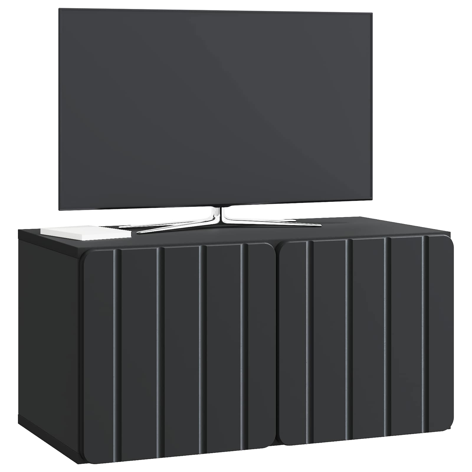Meuble TV mural 59,5 x 31 x 30 cm Noir Bois d'ingénierie - XIOS