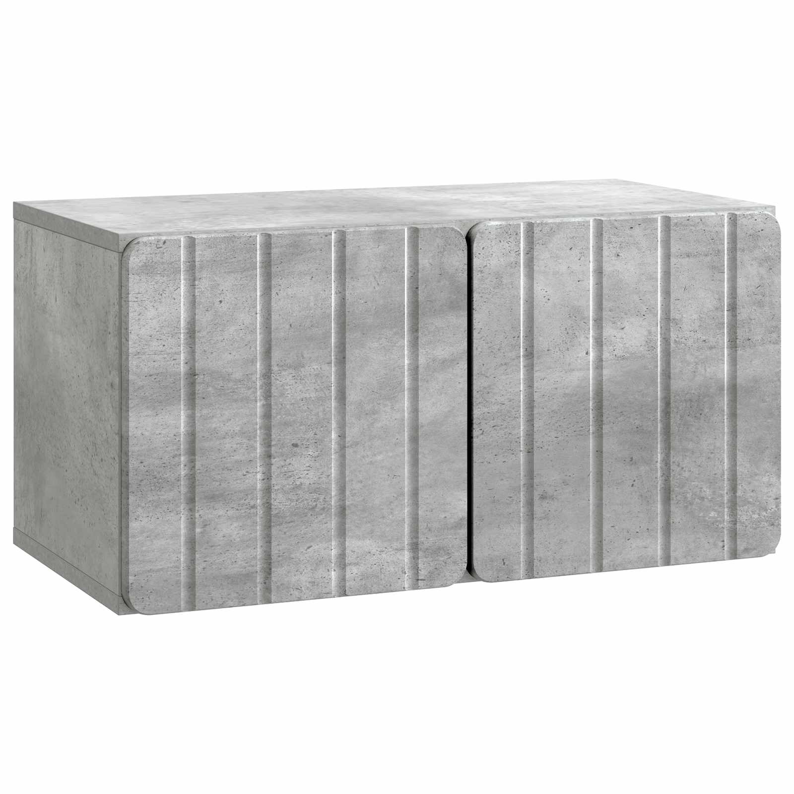Meuble TV mural 59,5 x 31 x 30 cm Gris béton Bois d'ingénierie - XIOS