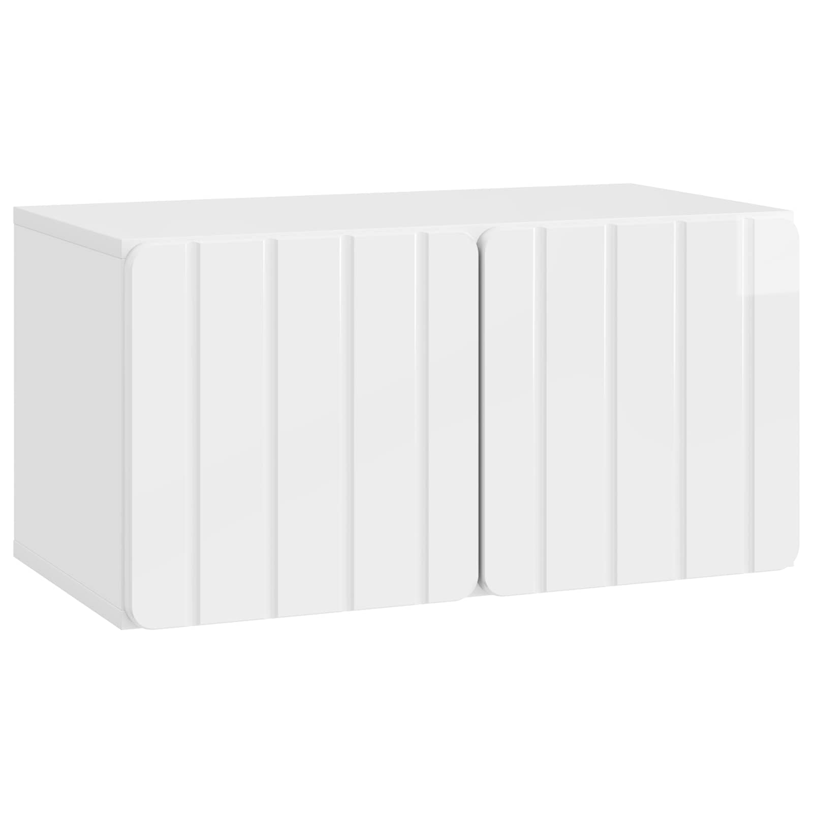Meuble TV mural Montage mural Blanc brillant 59,5 x 31 x 30 cm - XIOS
