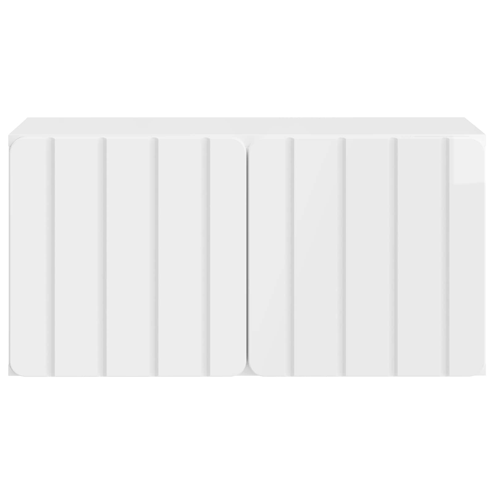 Meuble TV mural Montage mural Blanc brillant 59,5 x 31 x 30 cm - XIOS