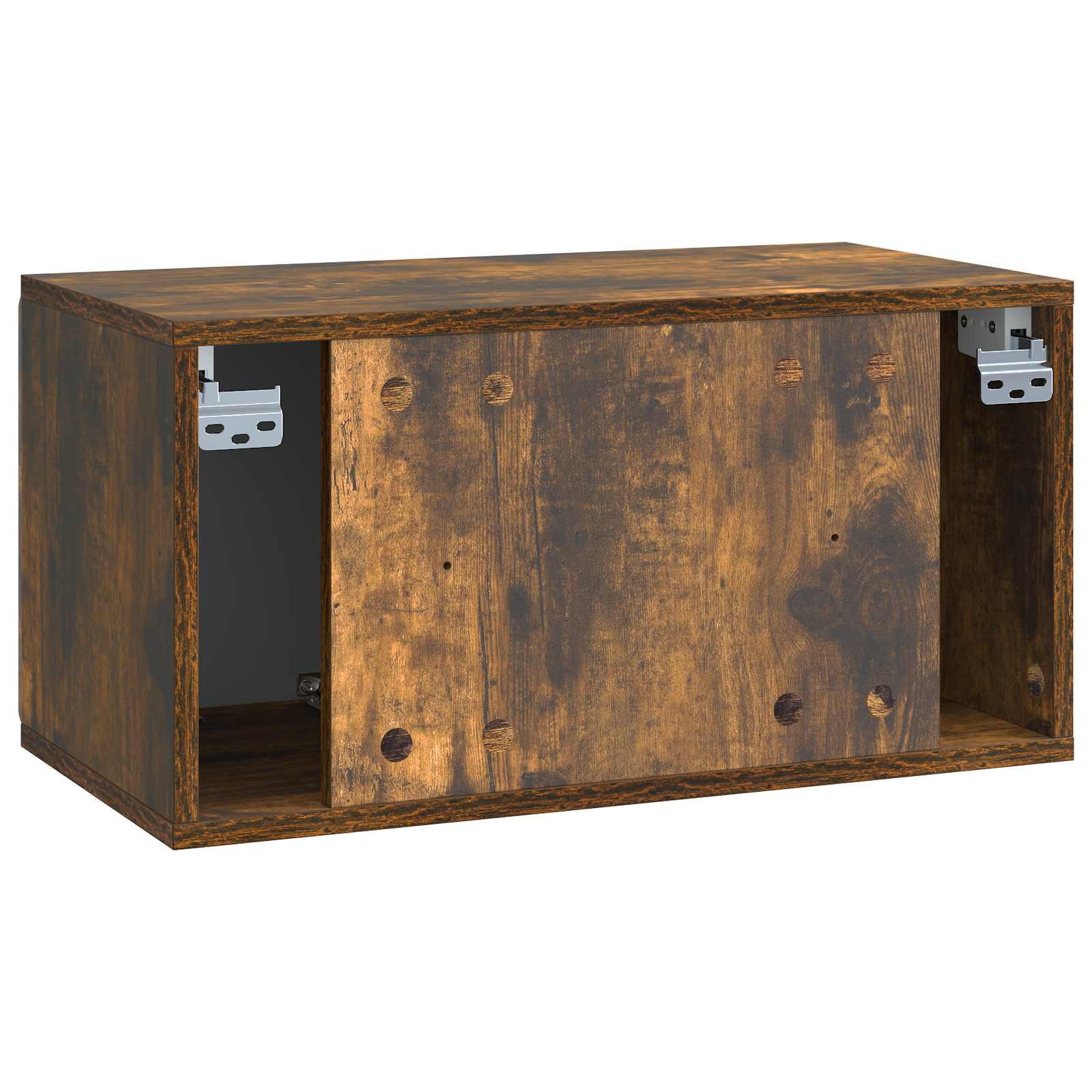 Meuble TV mural 59,5 x 31 x 30 cm Chêne fumé Bois d'ingénierie - XIOS
