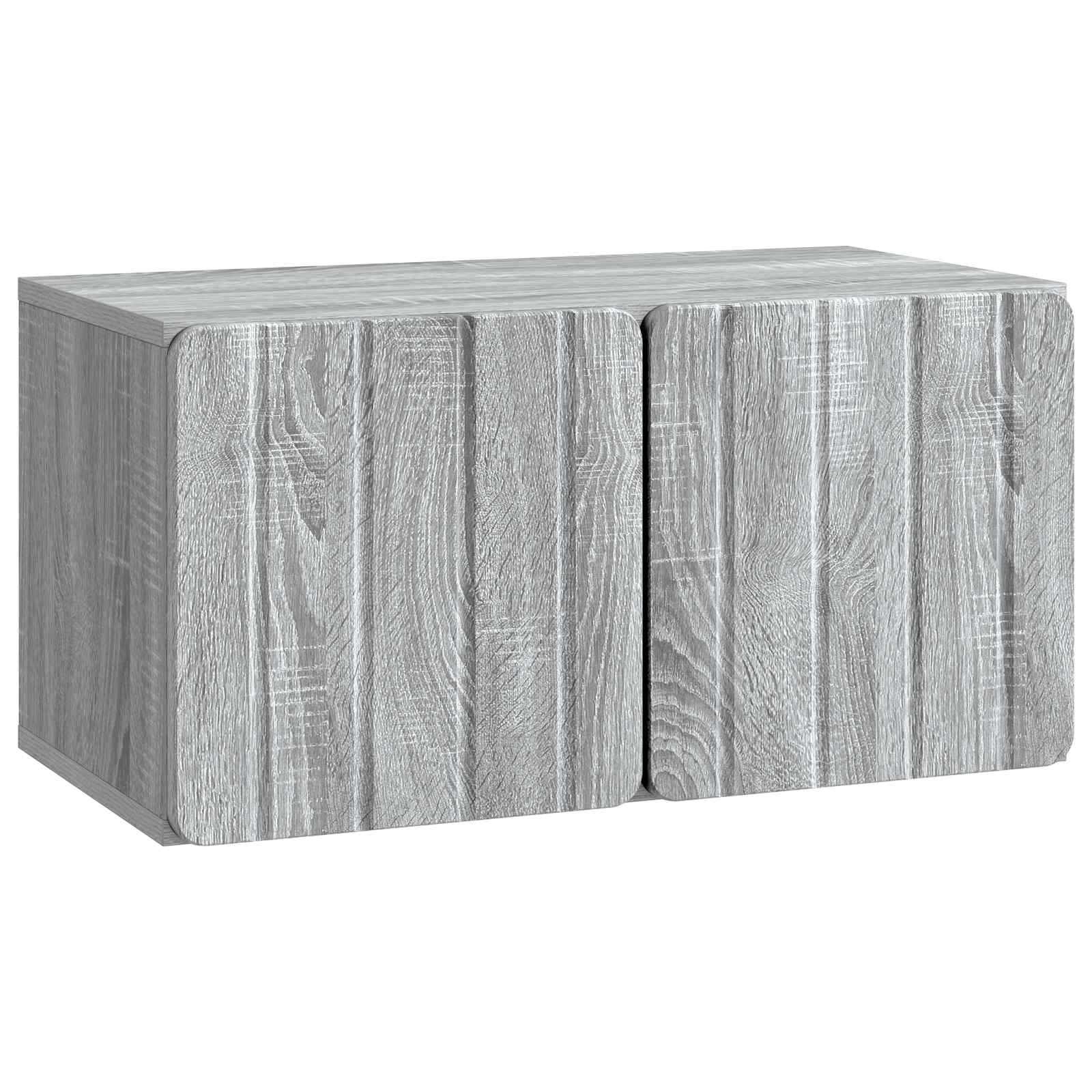 Meuble TV mural 59,5 x 31 x 30 cm Sonoma gris Bois d'ingénierie - XIOS