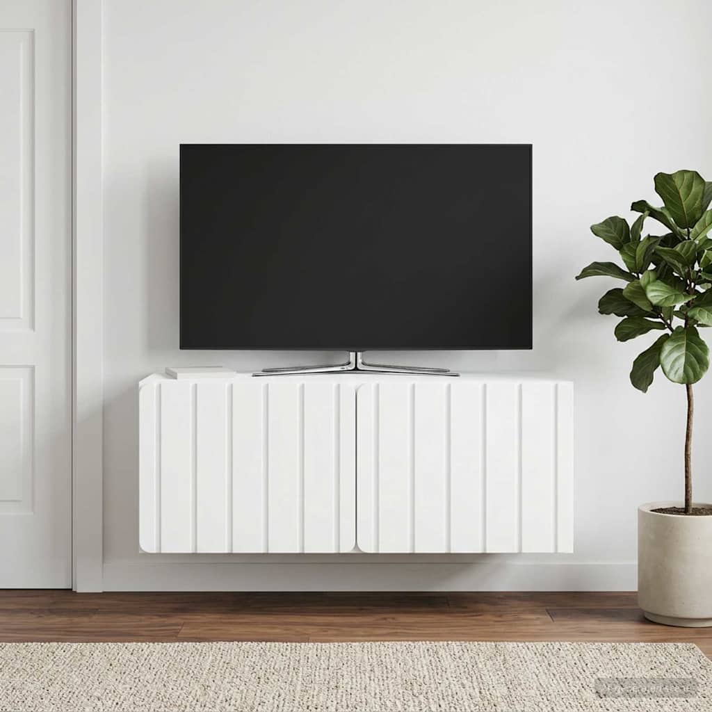 Meuble TV mural 78,5 x 31 x 30 cm Blanc Bois d'ingénierie - XIOS