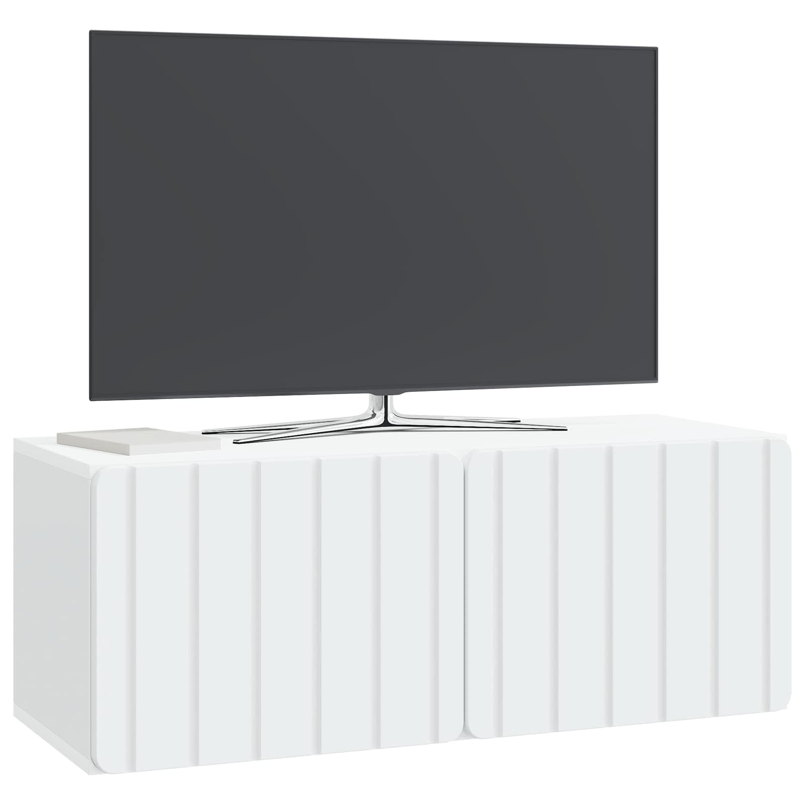 Meuble TV mural 78,5 x 31 x 30 cm Blanc Bois d'ingénierie - XIOS