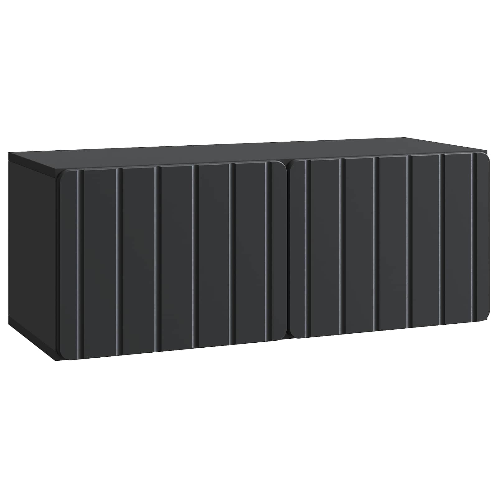 Meuble TV mural Noir 78,5 x 31 x 30 cm Bois d'ingénierie - XIOS
