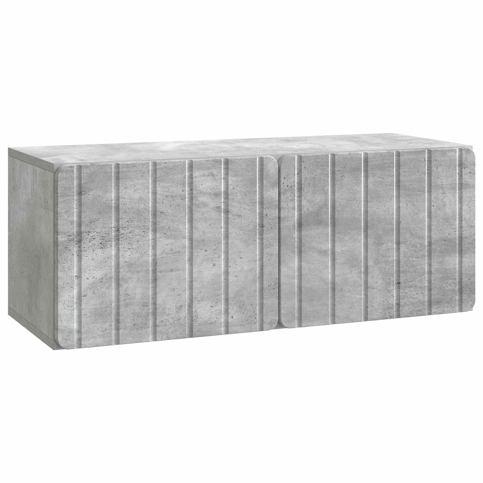 Meuble TV mural Gris béton 78,5 x 31 x 30 cm Bois d'ingénierie - XIOS