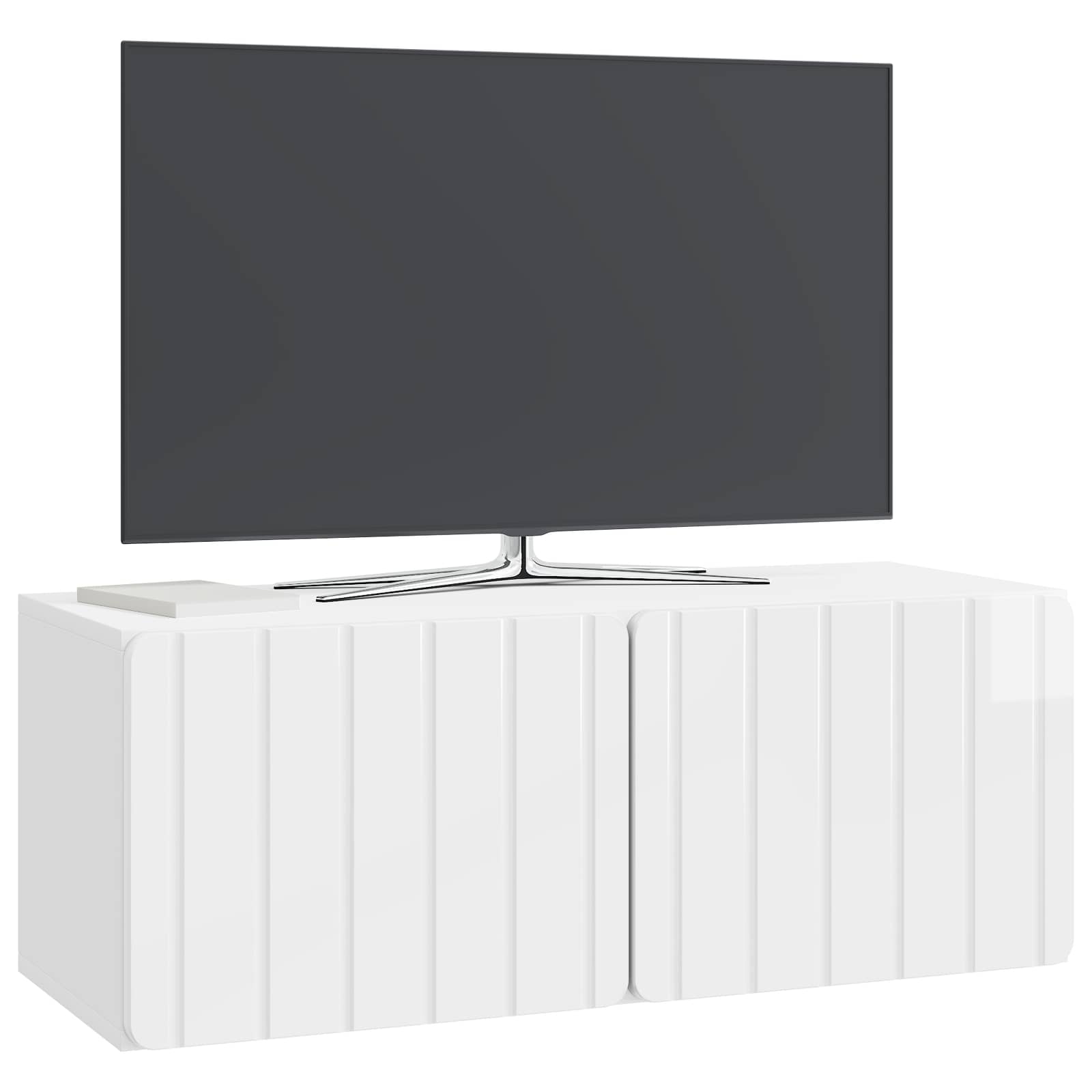 Meuble TV mural Montage mural Blanc brillant 78,5 x 31 x 30 cm - XIOS
