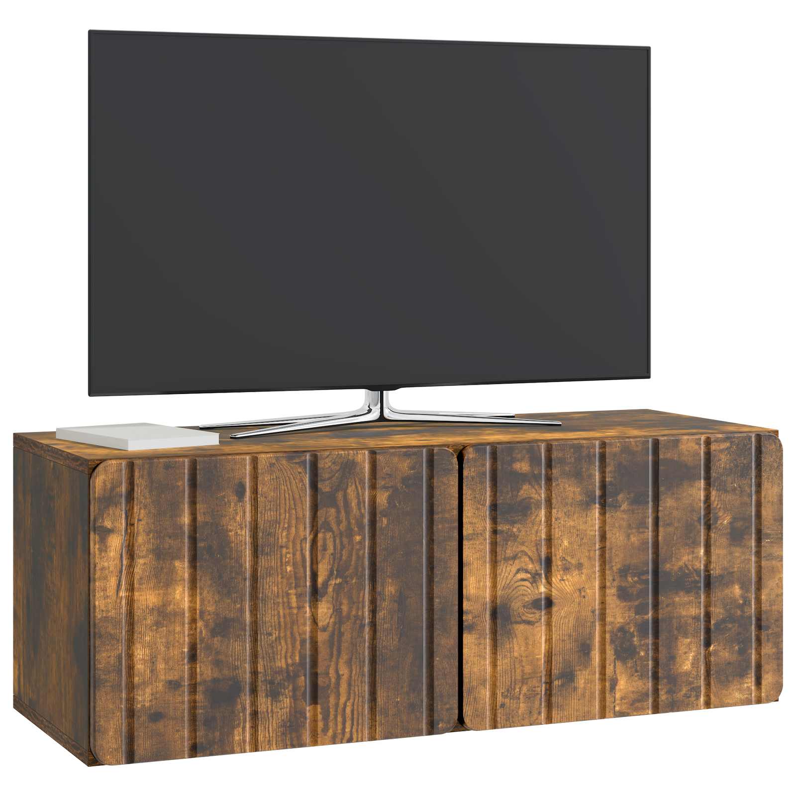 Meuble TV mural 78,5 x 31 x 30 cm Chêne fumé Bois d'ingénierie - XIOS