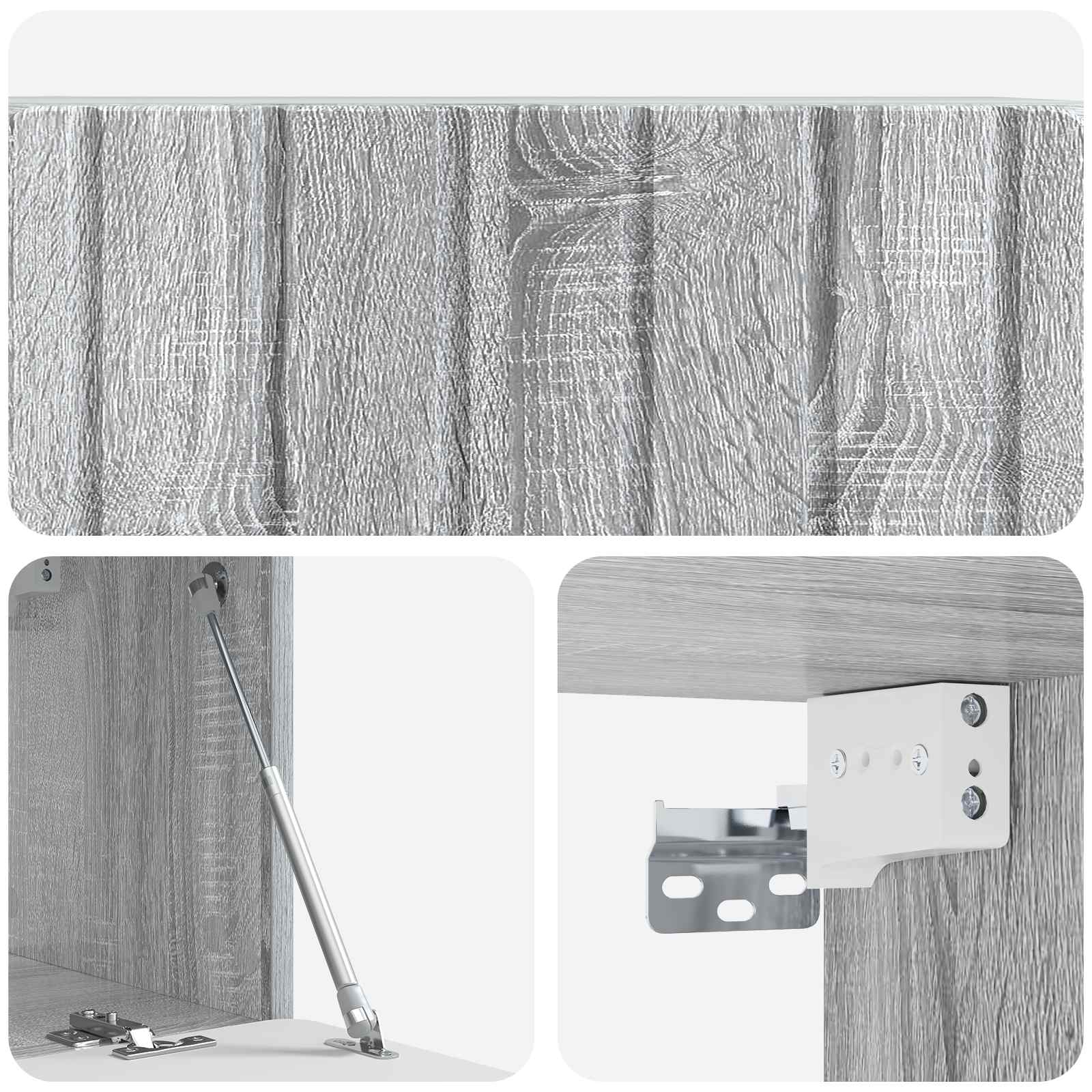 Meuble TV mural Sonoma gris 78,5 x 31 x 30 cm Bois d'ingénierie - XIOS