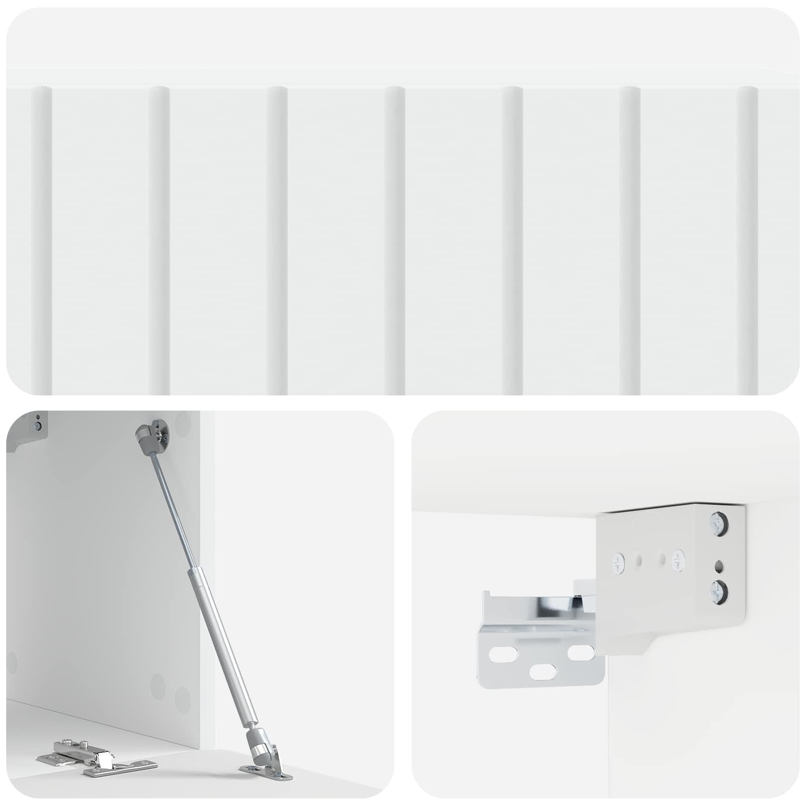 Meuble TV mural Blanc 98 x 31 x 30 cm Bois d'ingénierie - XIOS
