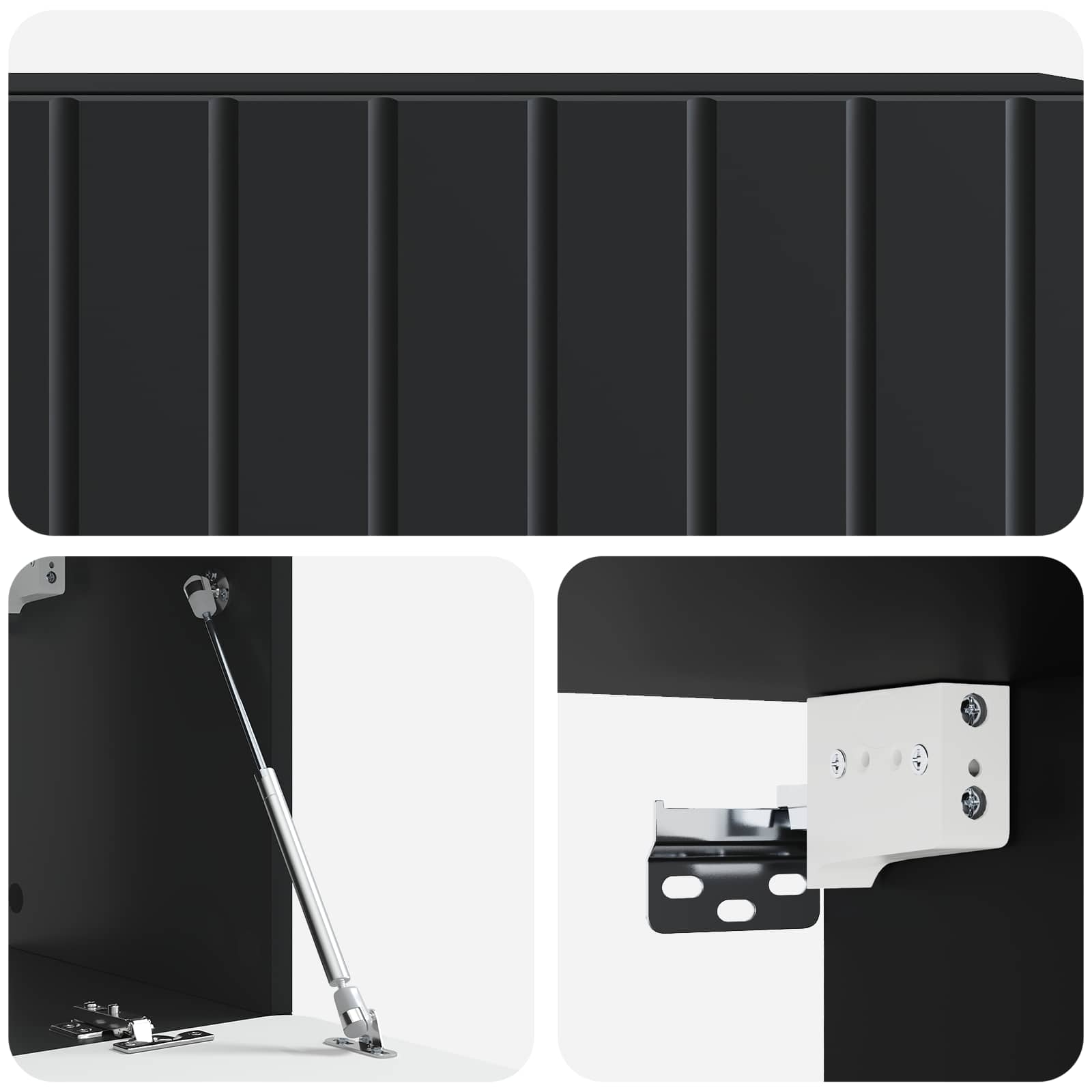 Meuble TV mural Noir 98 x 31 x 30 cm Bois d'ingénierie - XIOS