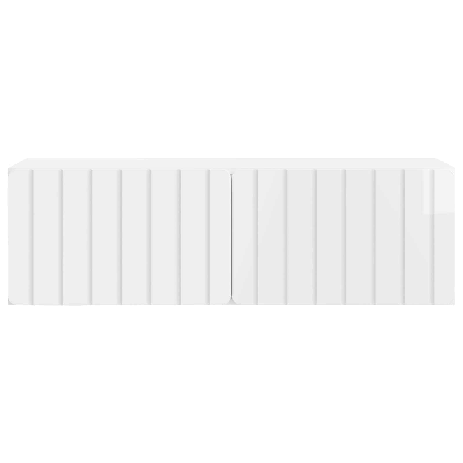 Meuble TV mural Montage mural Blanc brillant 98 x 31 x 30 cm - XIOS