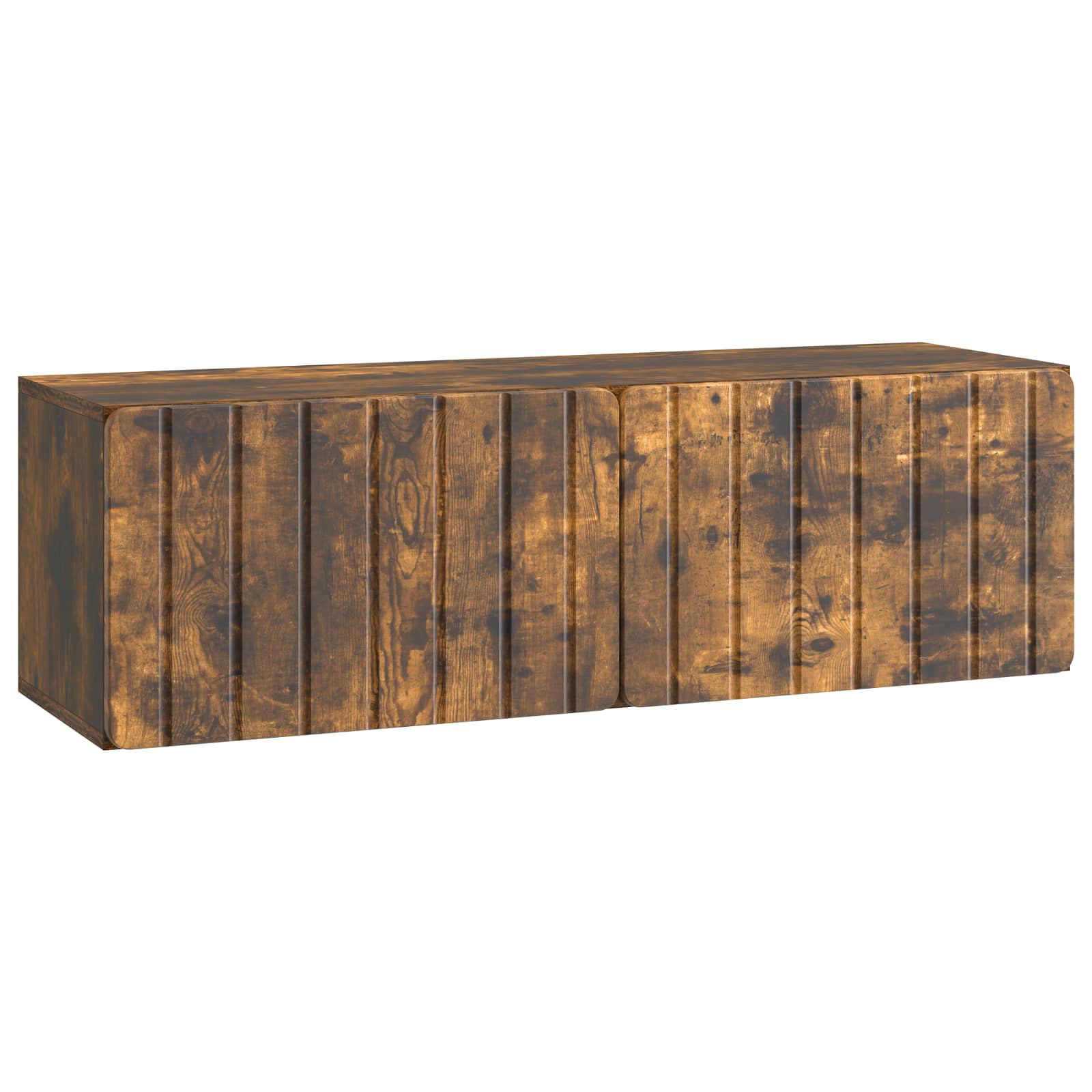 Meuble TV mural Chêne fumé 98 x 31 x 30 cm Bois d'ingénierie - XIOS