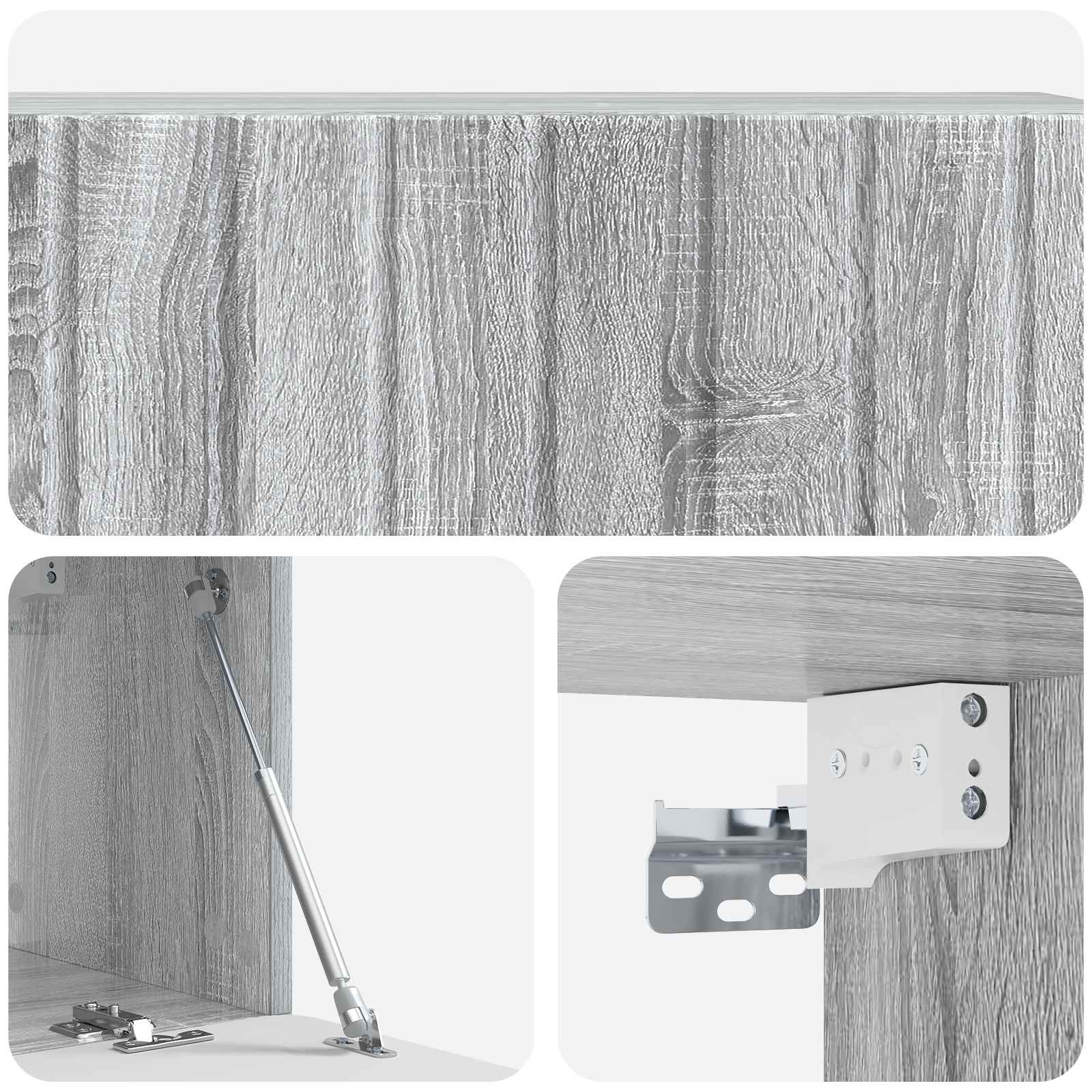 Meuble TV mural Sonoma gris 98 x 31 x 30 cm Bois d'ingénierie - XIOS