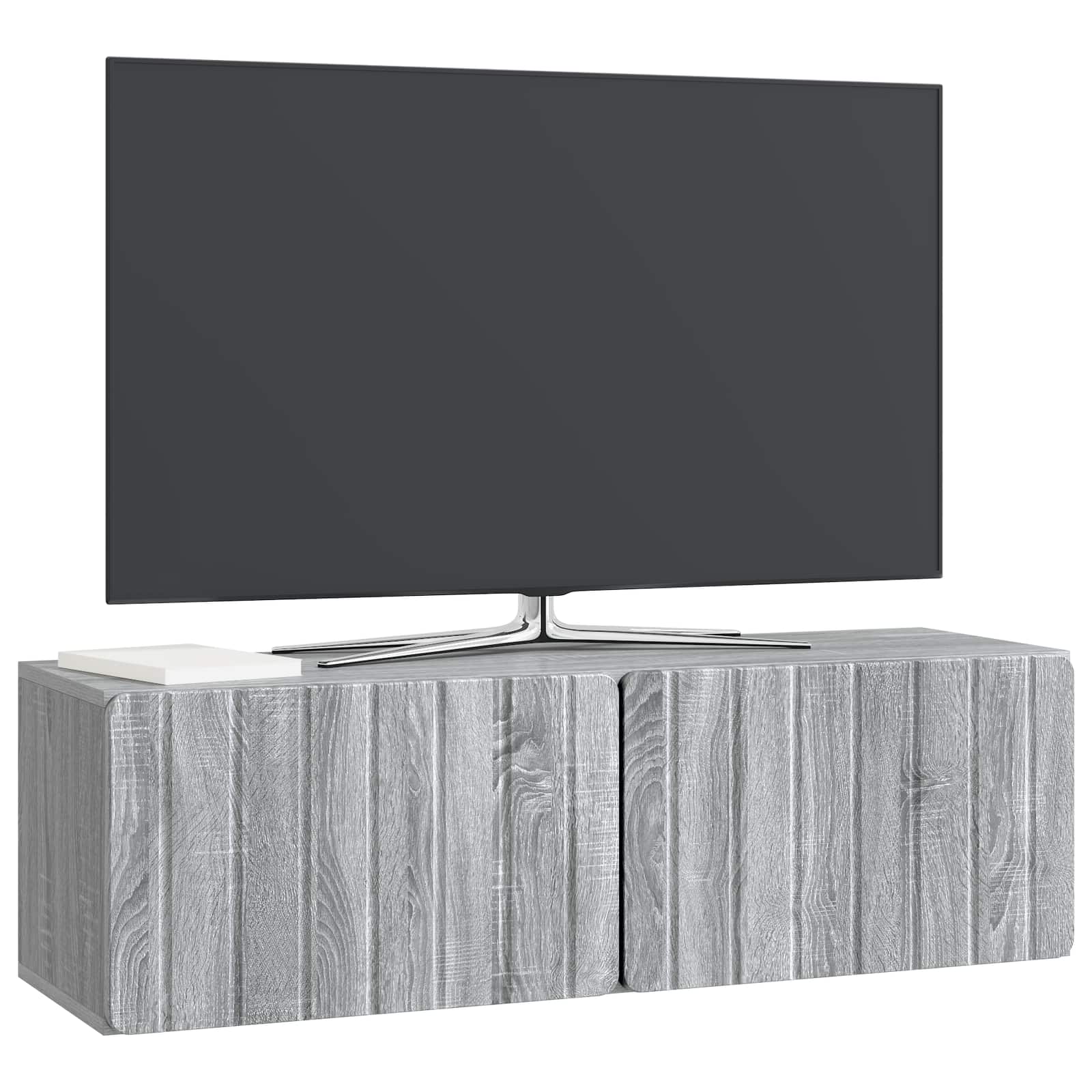 Meuble TV mural Sonoma gris 98 x 31 x 30 cm Bois d'ingénierie - XIOS