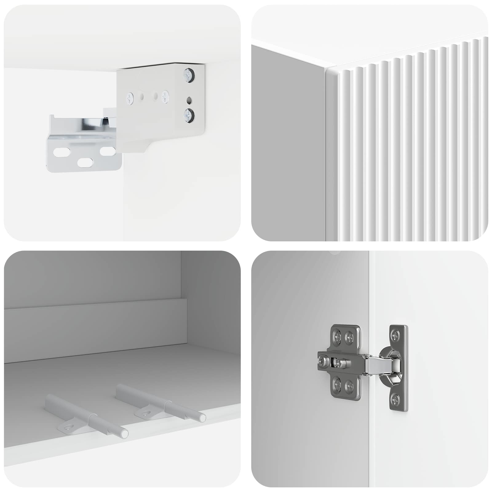 Armoire Murale Blanc brillant 66 x 34,5 x 90 cm - XIOS