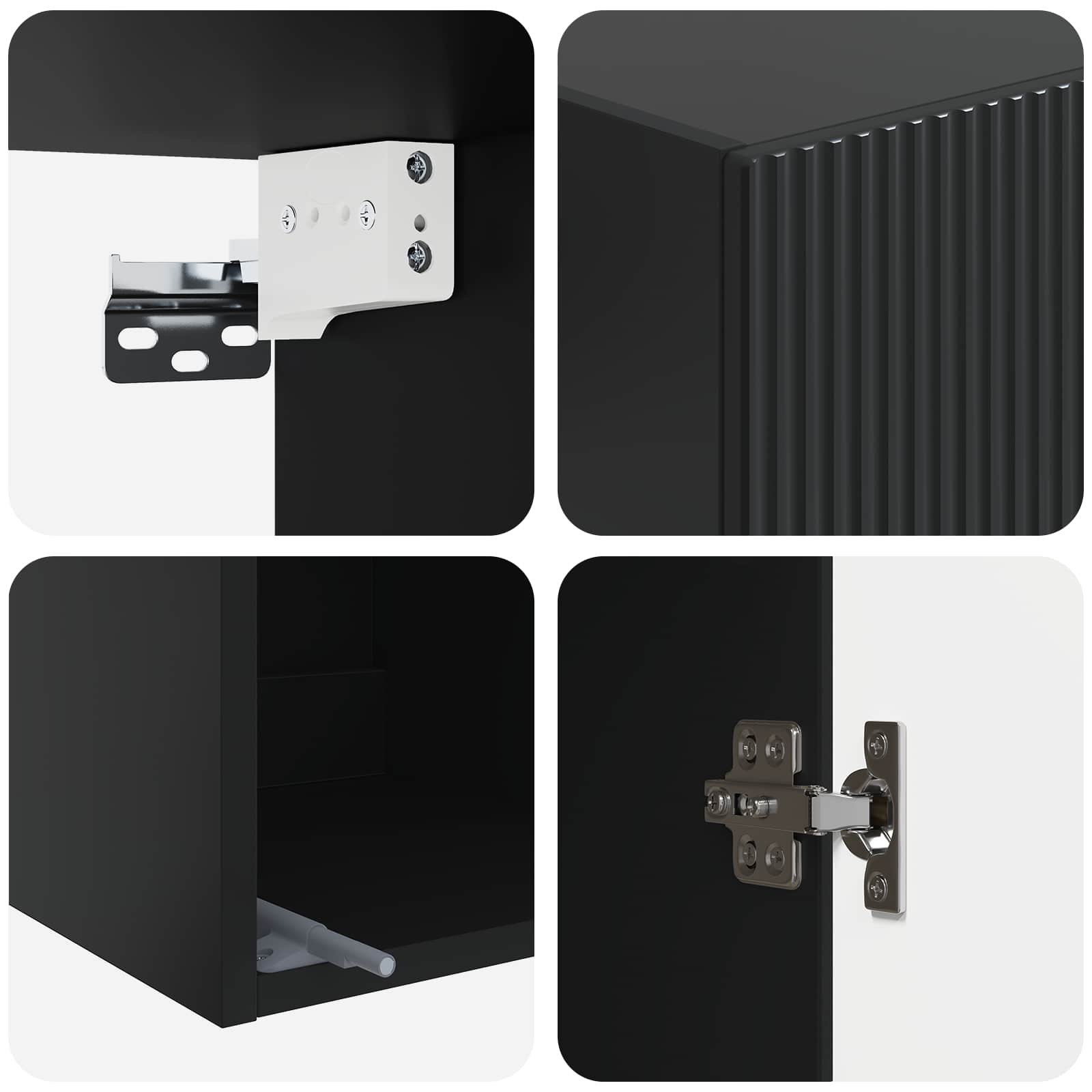 Armoire Murale Noir 33 x 34,5 x 90 cm Bois d'ingénierie - XIOS