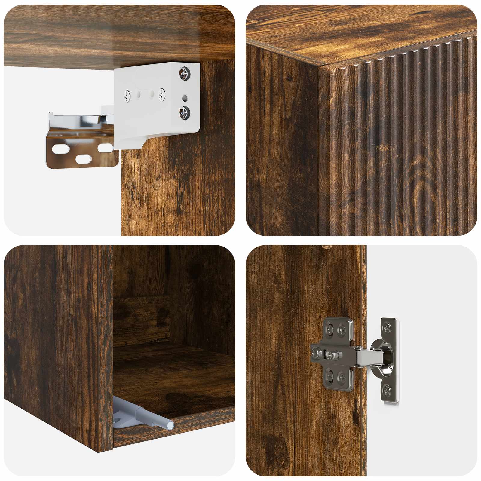 Armoire Murale Chêne fumé 33 x 34,5 x 90 cm Bois d'ingénierie - XIOS