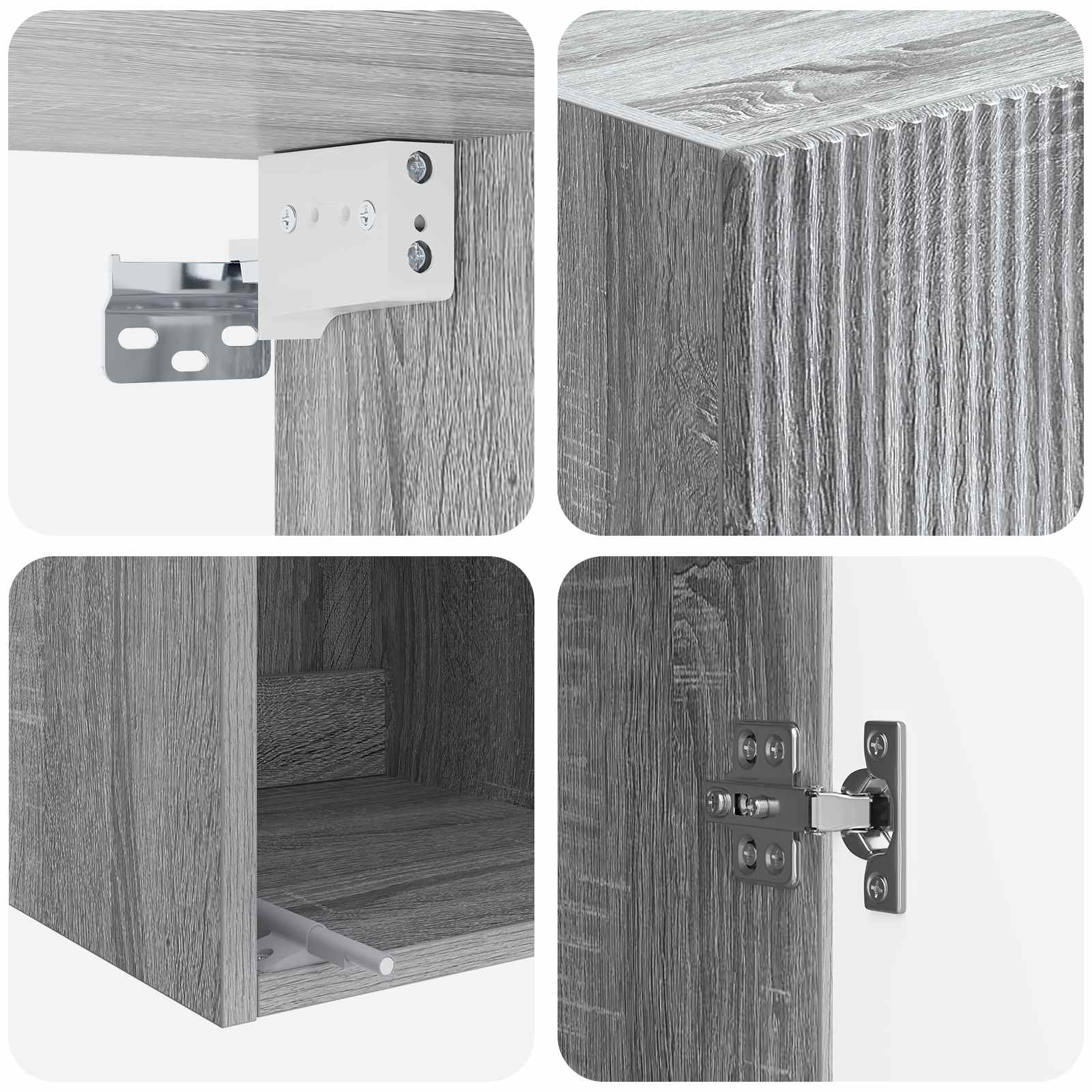 Armoire Murale Sonoma gris 33 x 34,5 x 90 cm Bois d'ingénierie - XIOS
