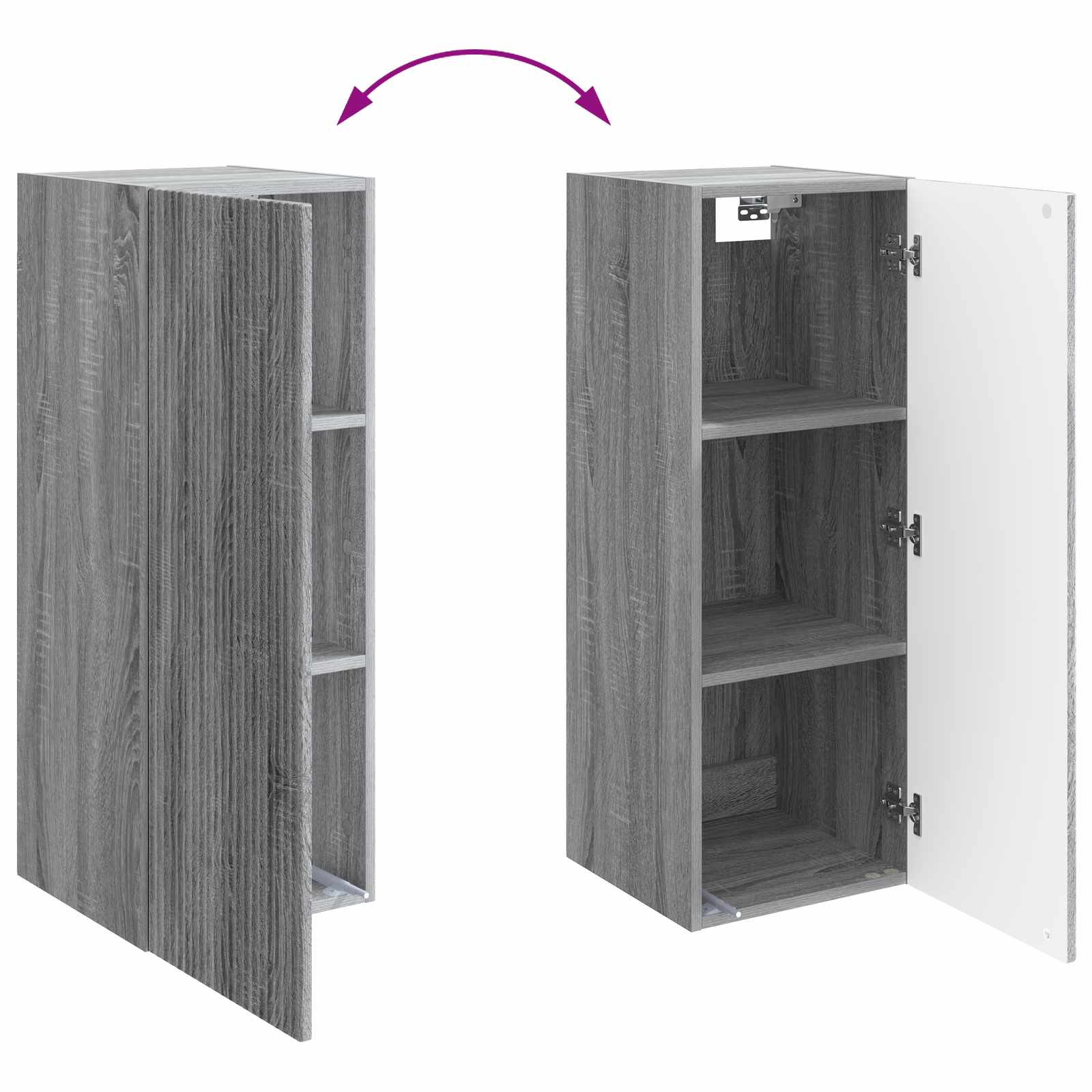 Armoire Murale Sonoma gris 33 x 34,5 x 90 cm Bois d'ingénierie - XIOS