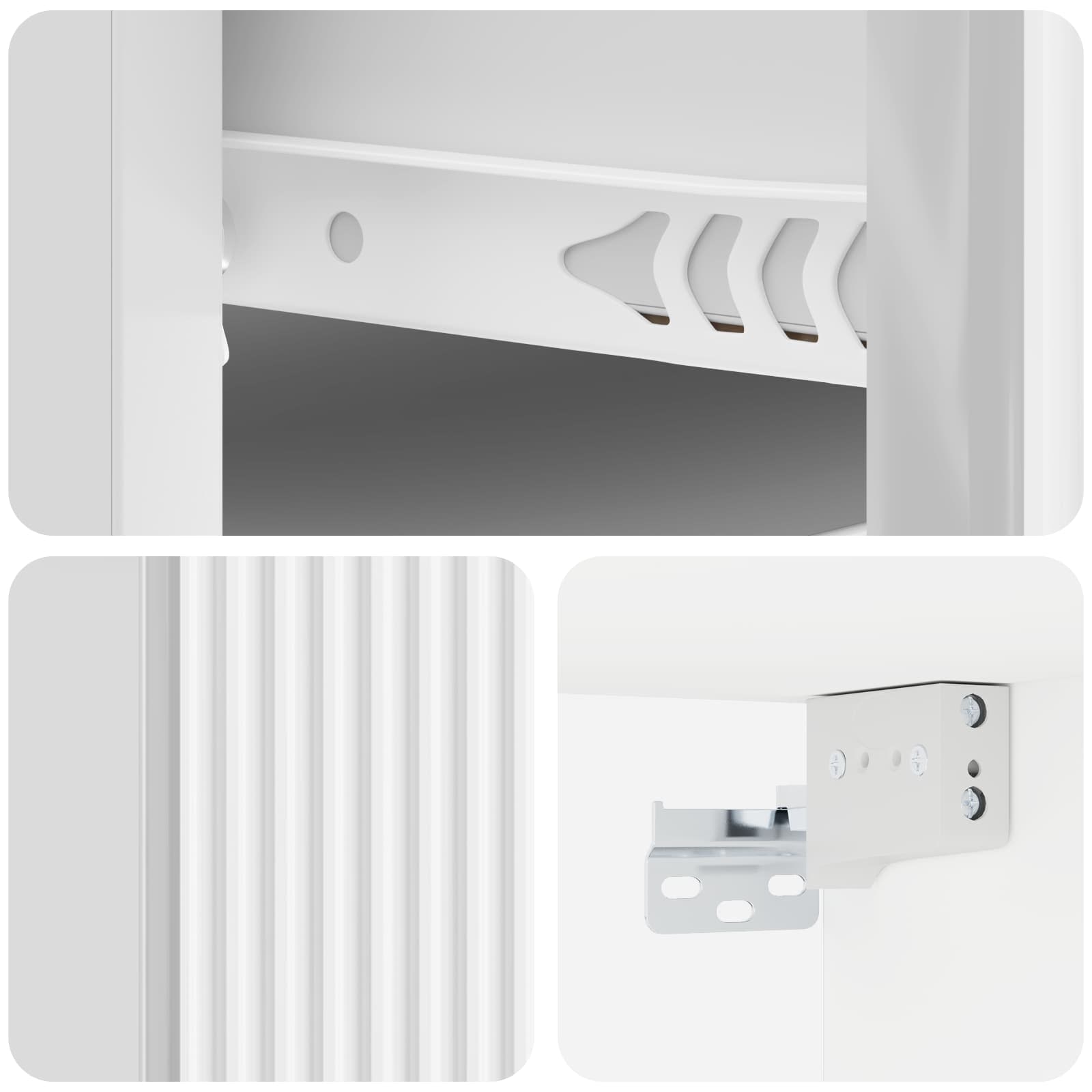 Cabinet de chevet mural 2 pcs Blanc brillant 33 x 34,5 x 20 cm - XIOS