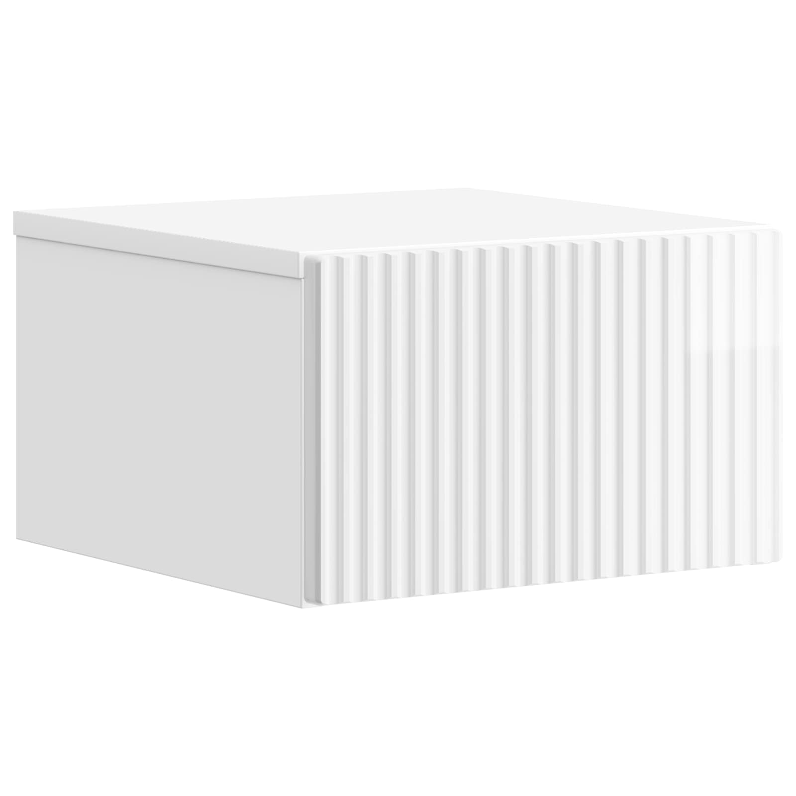 Cabinet de chevet mural 2 pcs Blanc brillant 33 x 34,5 x 20 cm - XIOS