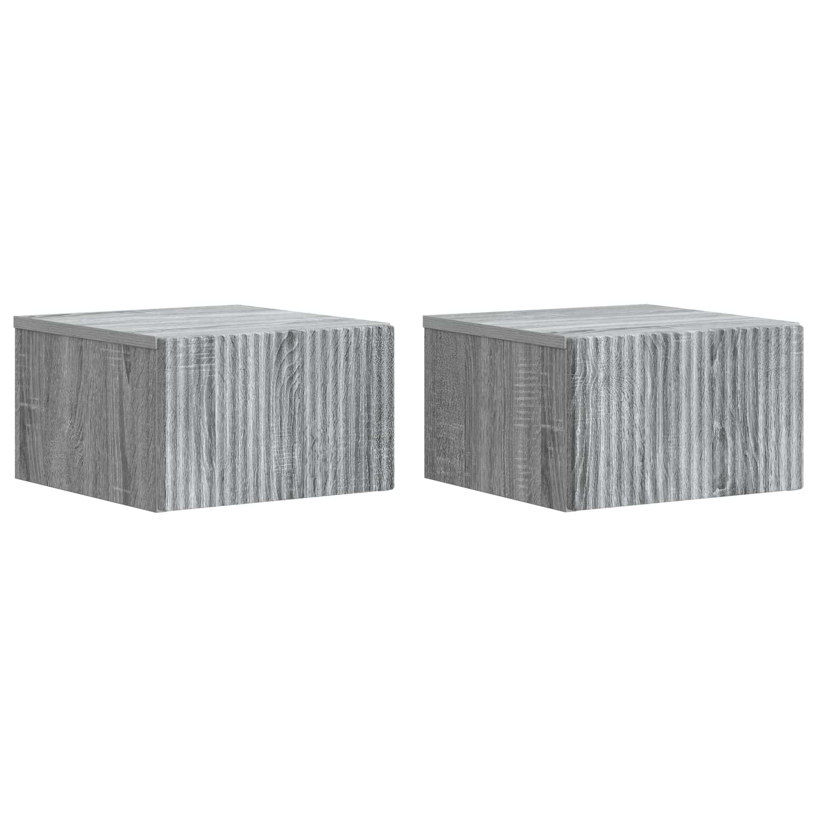 Cabinet de chevet mural 2 pcs Sonoma gris 33 x 34,5 x 20 cm - XIOS
