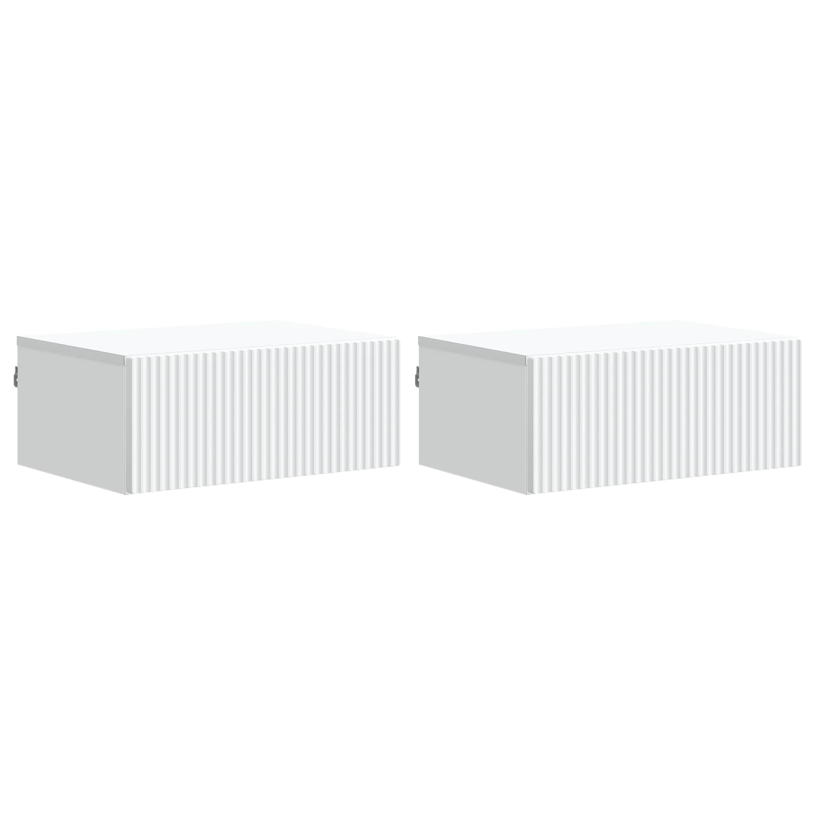 Cabinet de chevet mural 2 pcs Blanc 49 x 34,5 x 20 cm - XIOS