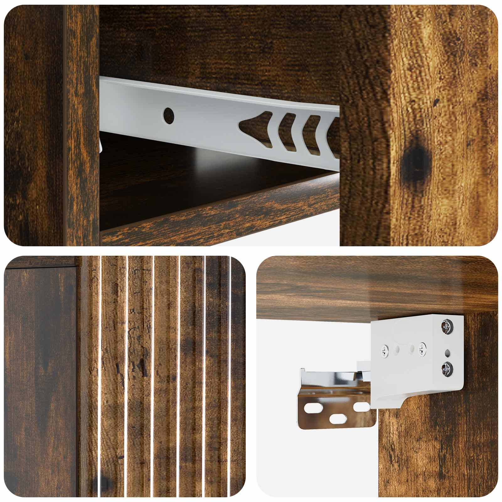 Cabinet de chevet mural 2 pcs Chêne fumé 49 x 34,5 x 20 cm - XIOS