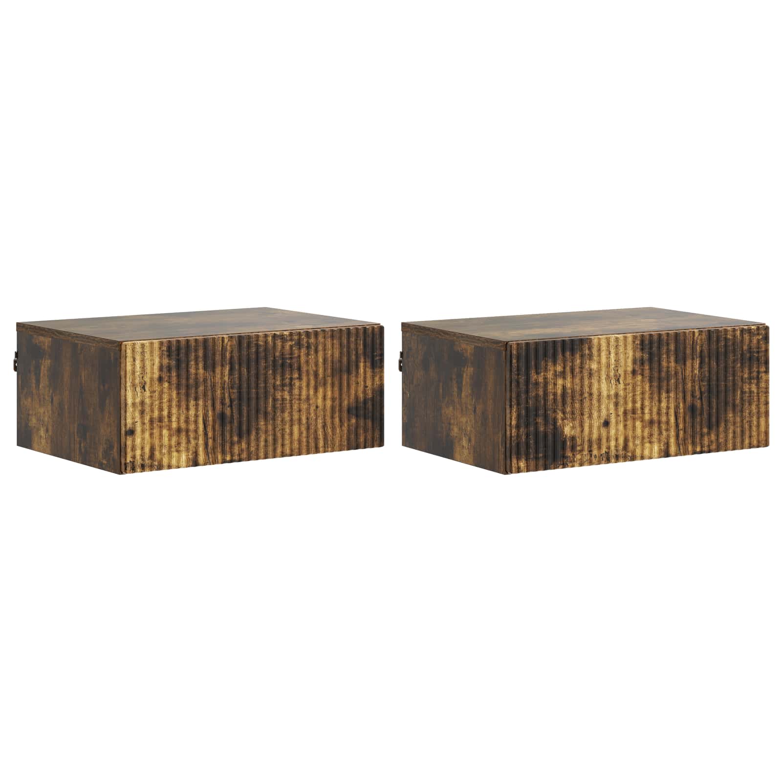 Cabinet de chevet mural 2 pcs Chêne fumé 49 x 34,5 x 20 cm - XIOS