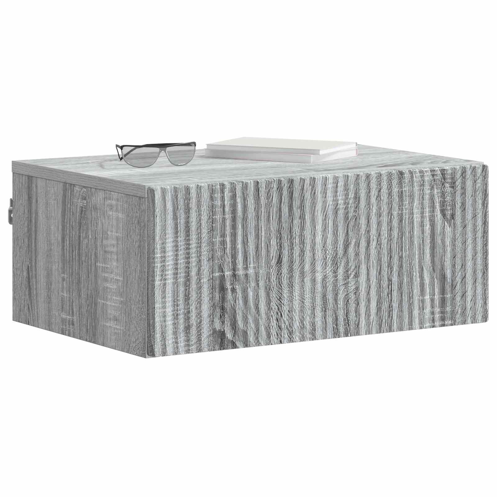 Cabinet de chevet mural 2 pcs Sonoma gris 49 x 34,5 x 20 cm - XIOS