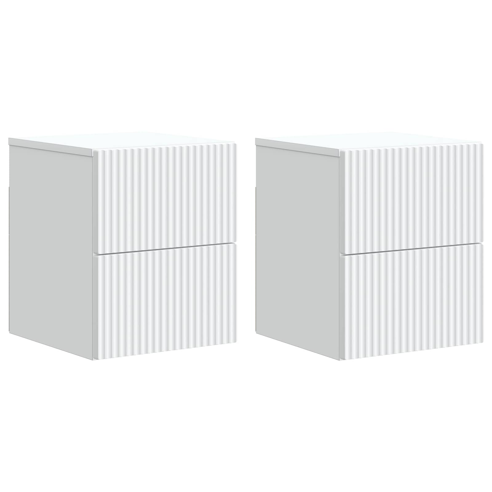 Cabinet de chevet mural 2 pcs Blanc 33 x 34,5 x 40 cm - XIOS