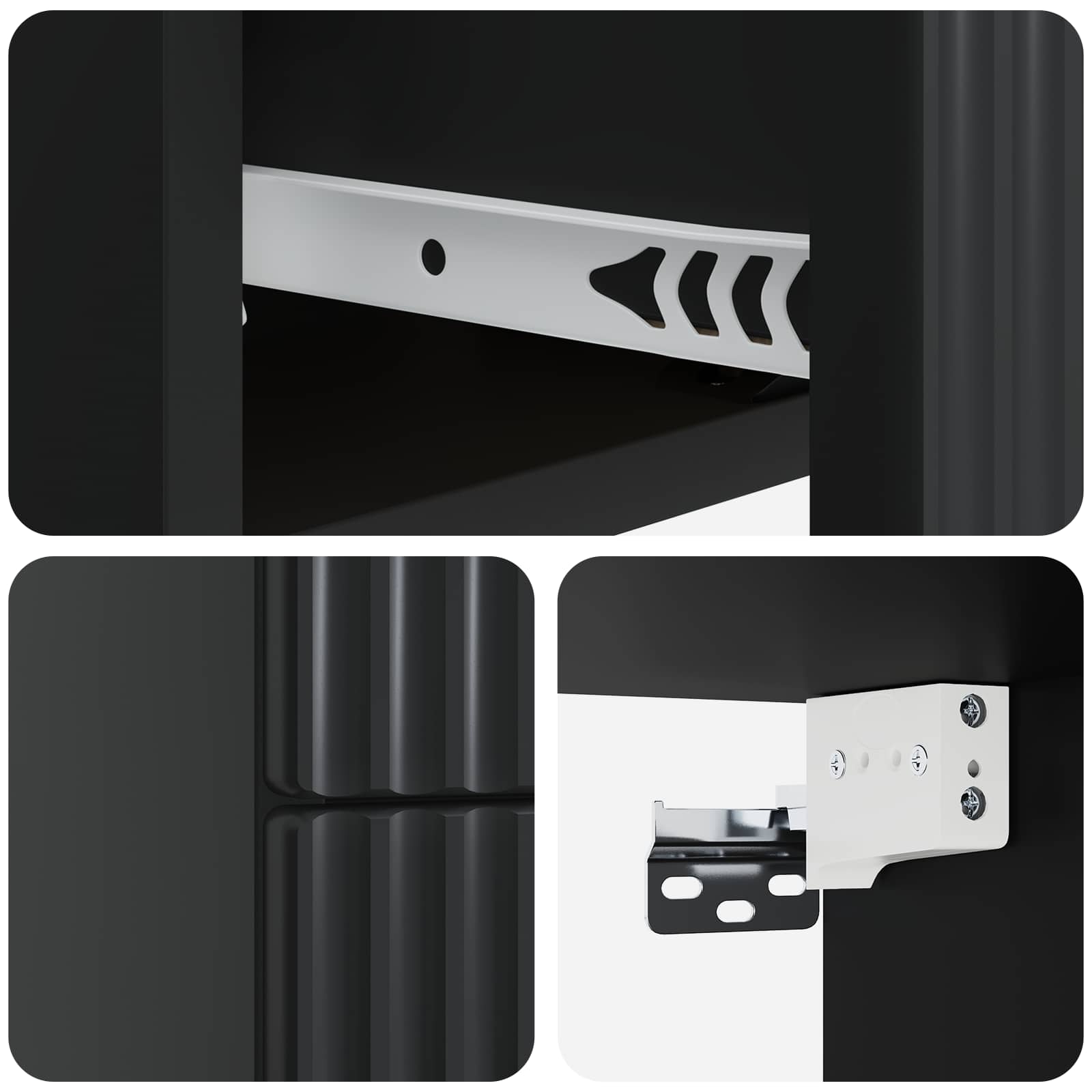 Cabinet de chevet mural 2 pcs Noir 33 x 34,5 x 40 cm - XIOS
