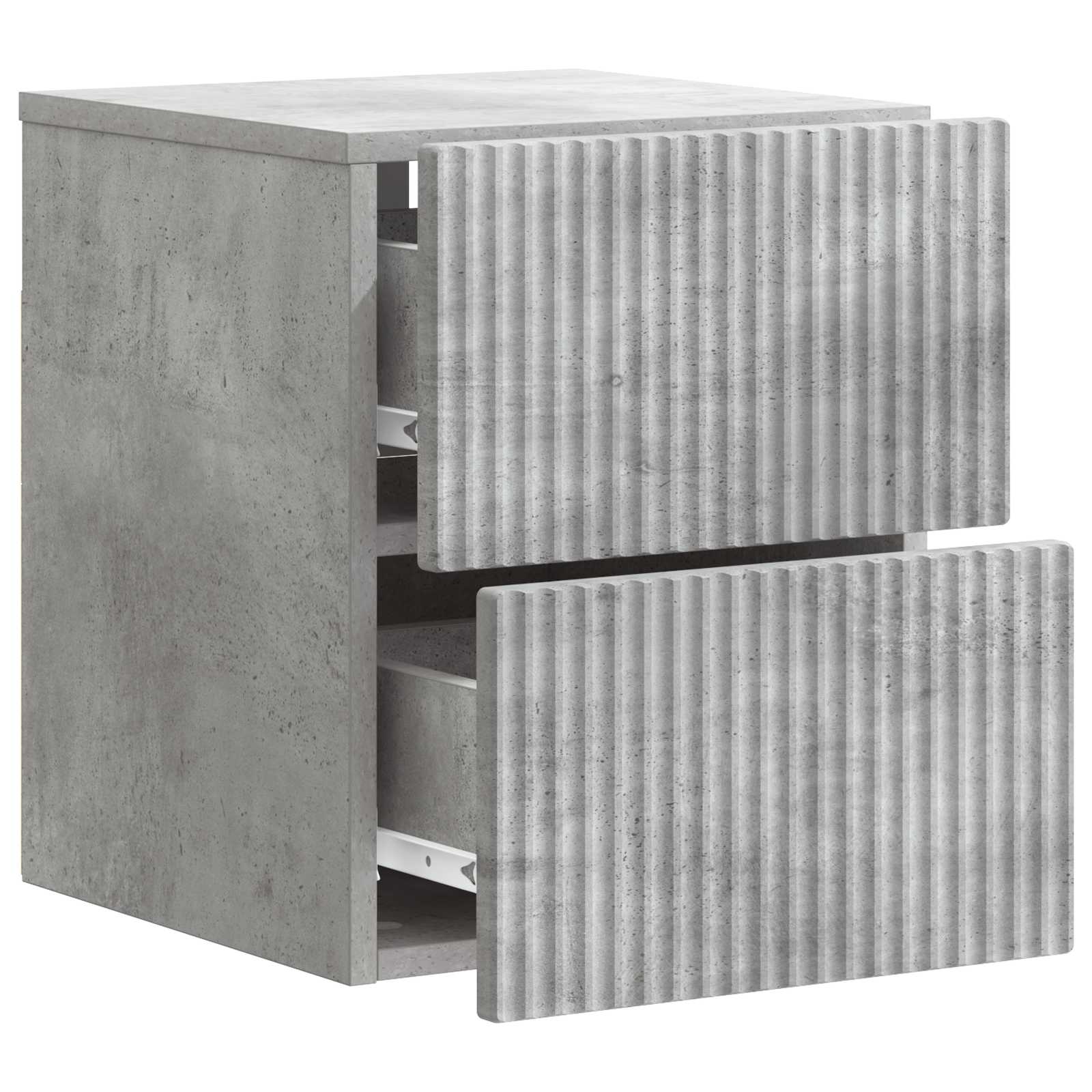 Cabinet de chevet mural 2 pcs Gris béton 33 x 34,5 x 40 cm - XIOS