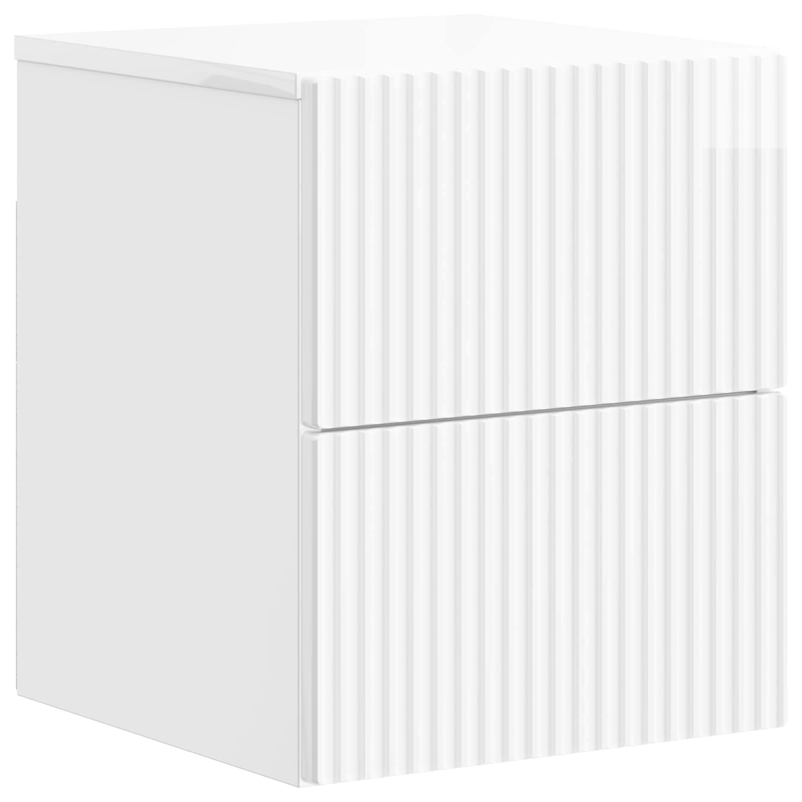 Cabinet de chevet mural 2 pcs Blanc brillant 33 x 34,5 x 40 cm - XIOS