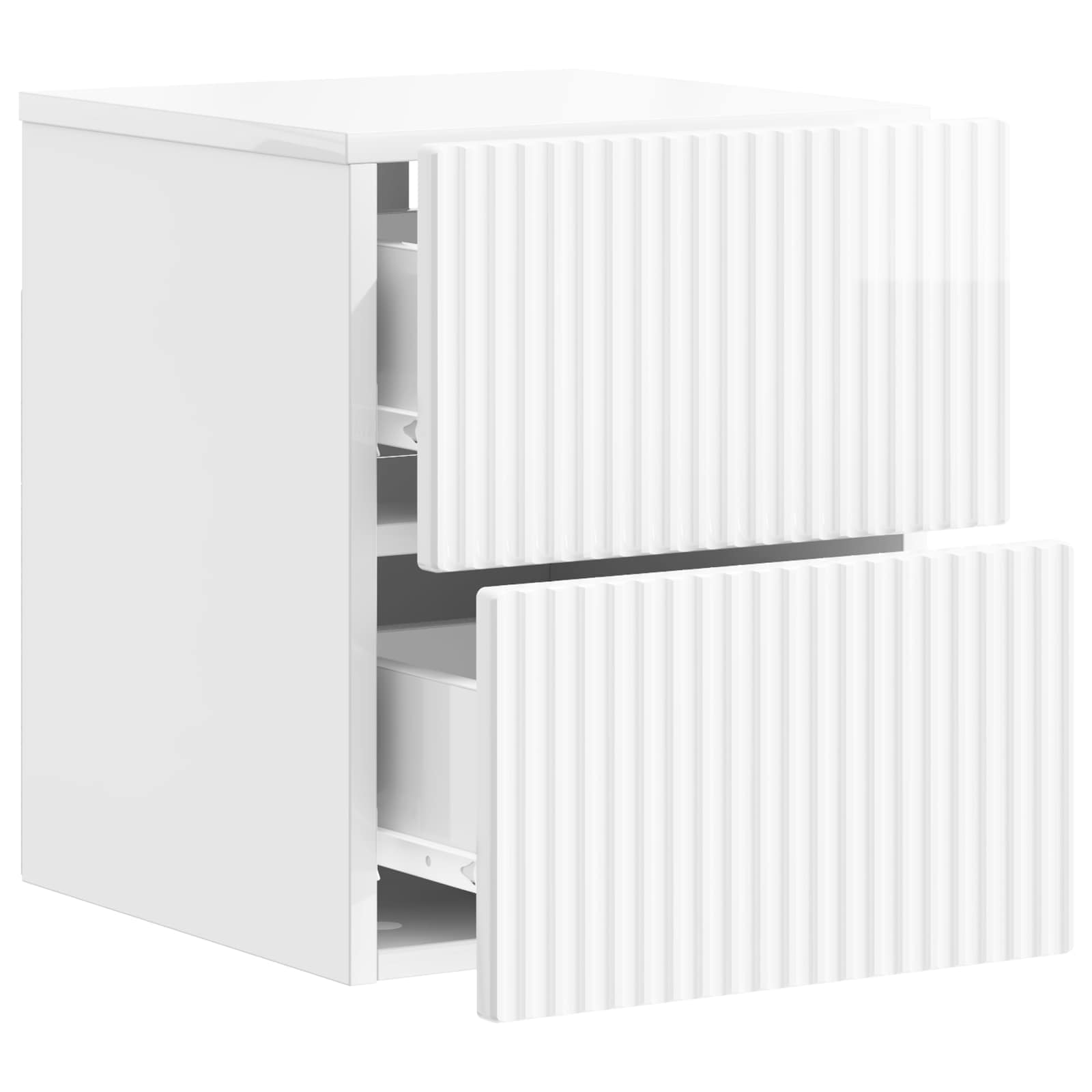 Cabinet de chevet mural 2 pcs Blanc brillant 33 x 34,5 x 40 cm - XIOS