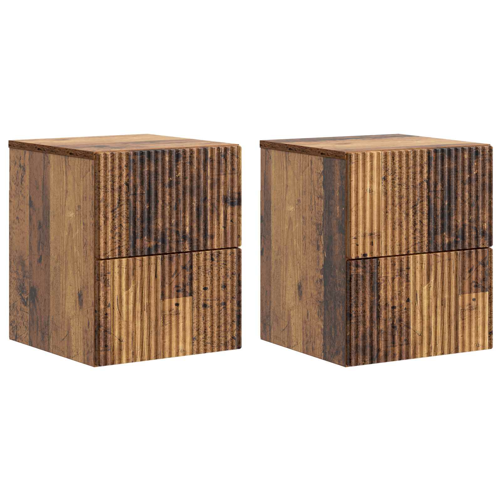 Cabinet de chevet mural 2 pcs Bois ancien 33 x 34,5 x 40 cm - XIOS