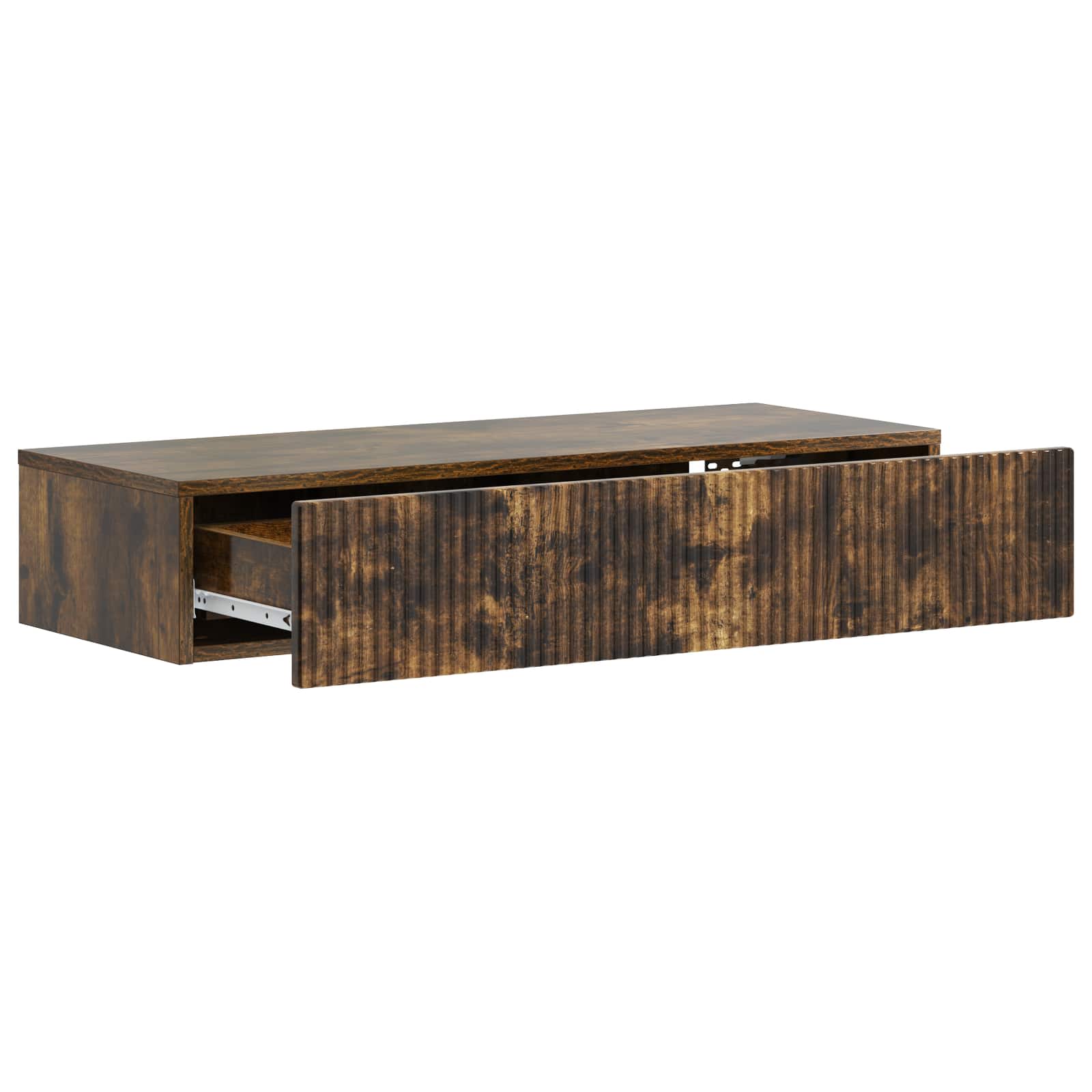 Table d'appoint murale Chêne fumé 87,5 x 34,5 x 17 cm - XIOS