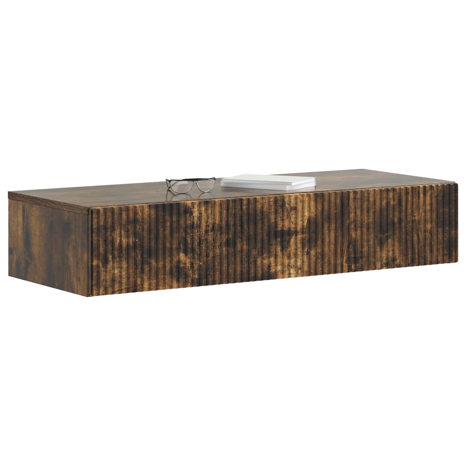 Table d'appoint murale Chêne fumé 87,5 x 34,5 x 17 cm - XIOS