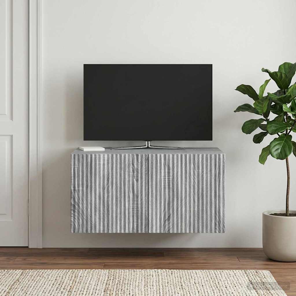 Meuble TV mural Sonoma gris 59,5 x 41 x 30 cm Bois d'ingénierie - XIOS