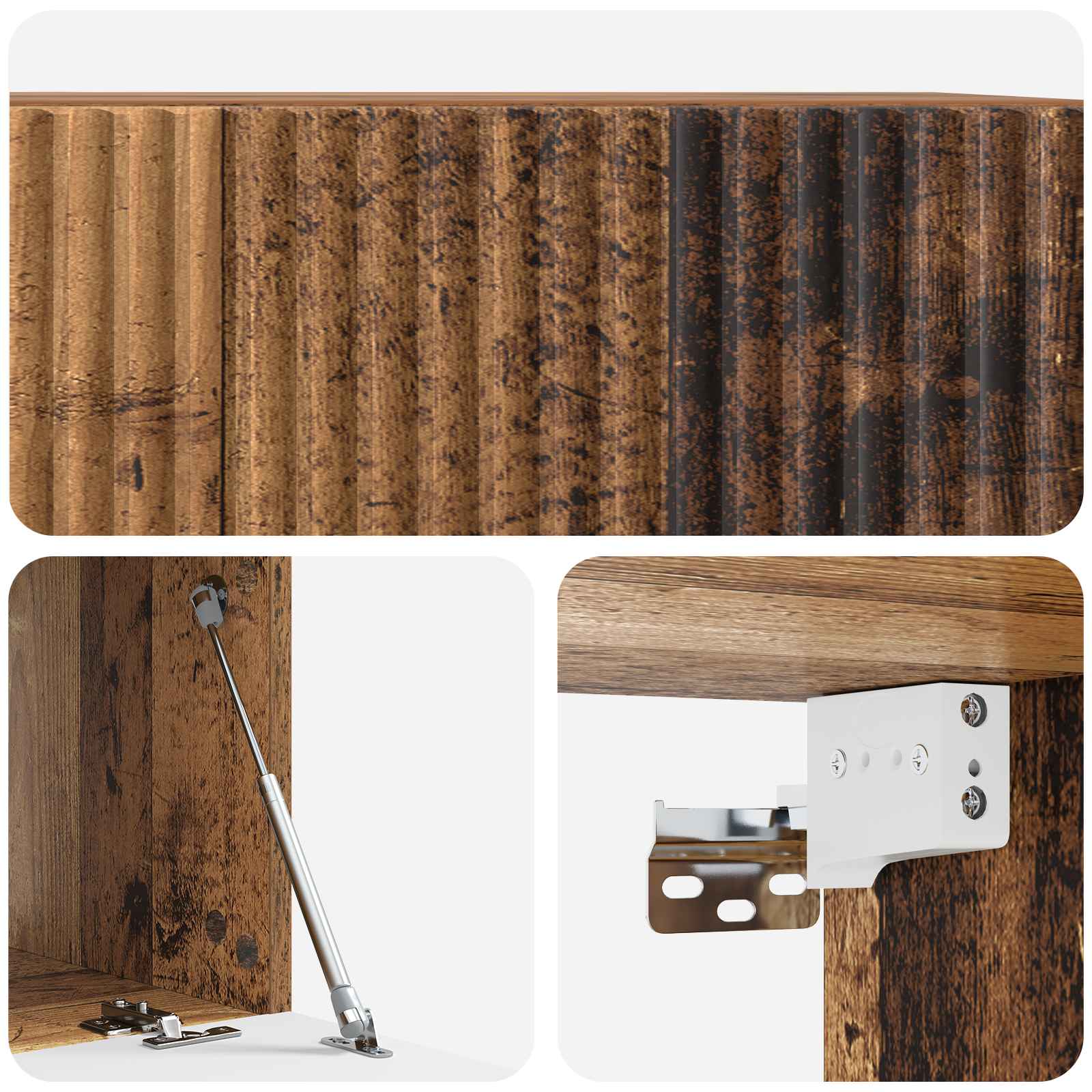 Meuble TV mural Bois ancien 59,5 x 41 x 30 cm Bois d'ingénierie - XIOS