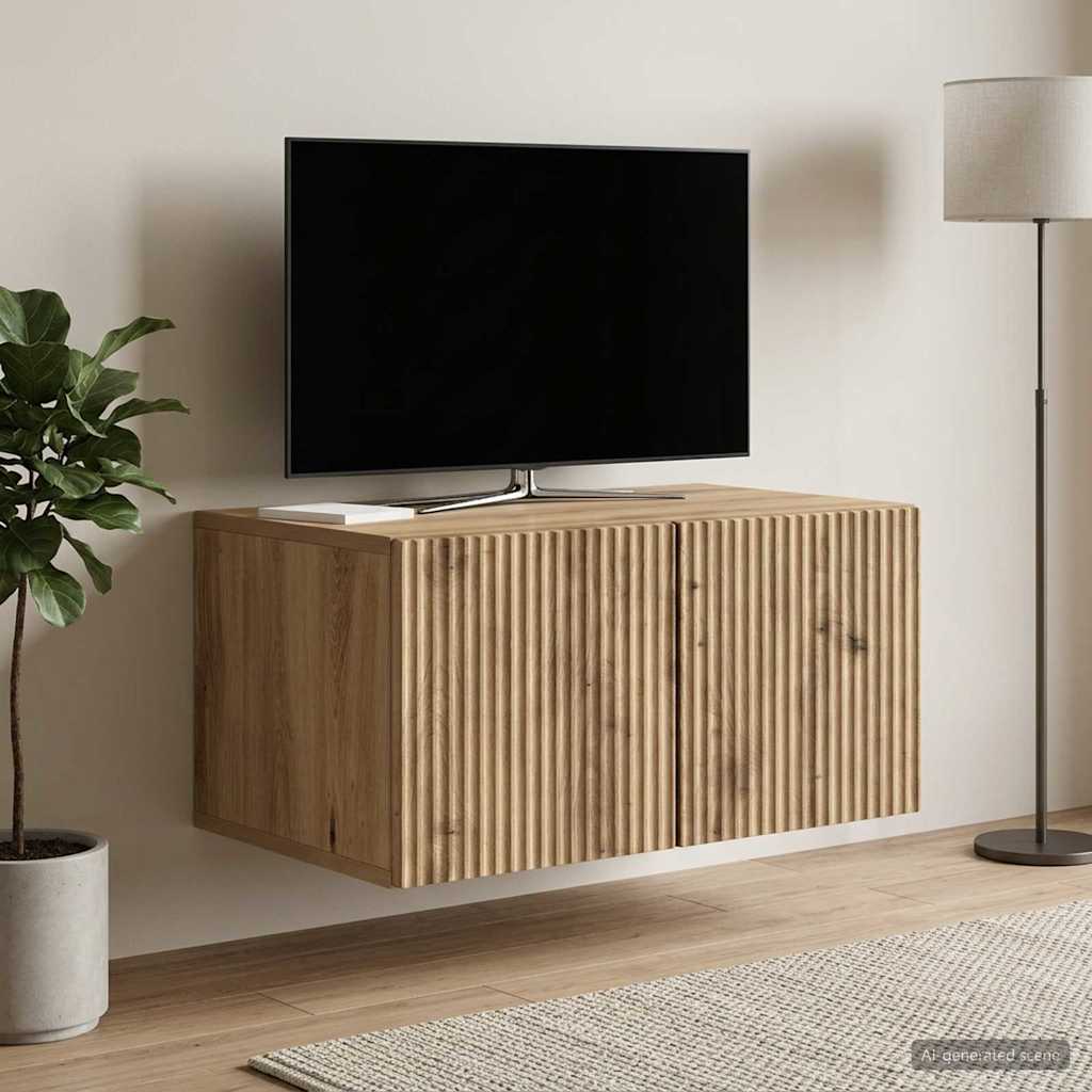 Meuble TV mural 59,5 x 41 x 30 cm Chêne artisanal - XIOS